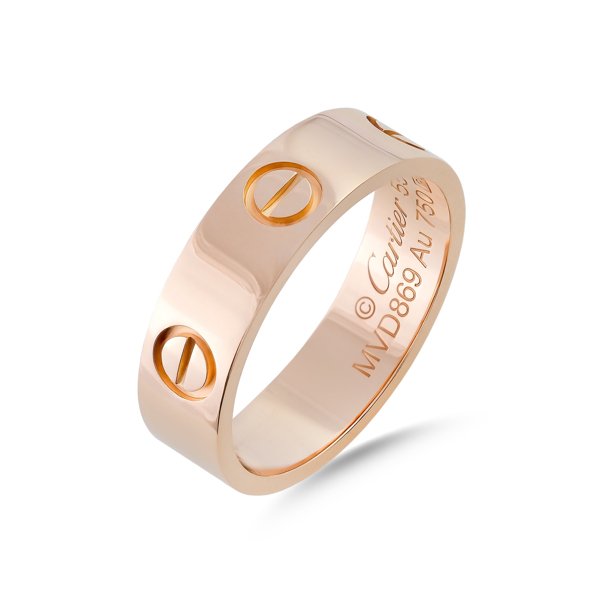 Cartier 18ct Rose Gold Plain Love Ring