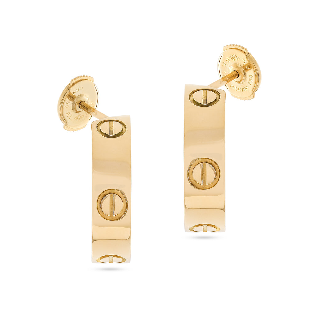 Cartier 18ct Yellow Gold Love Hoop Earrings - Kings Hill Jewellery