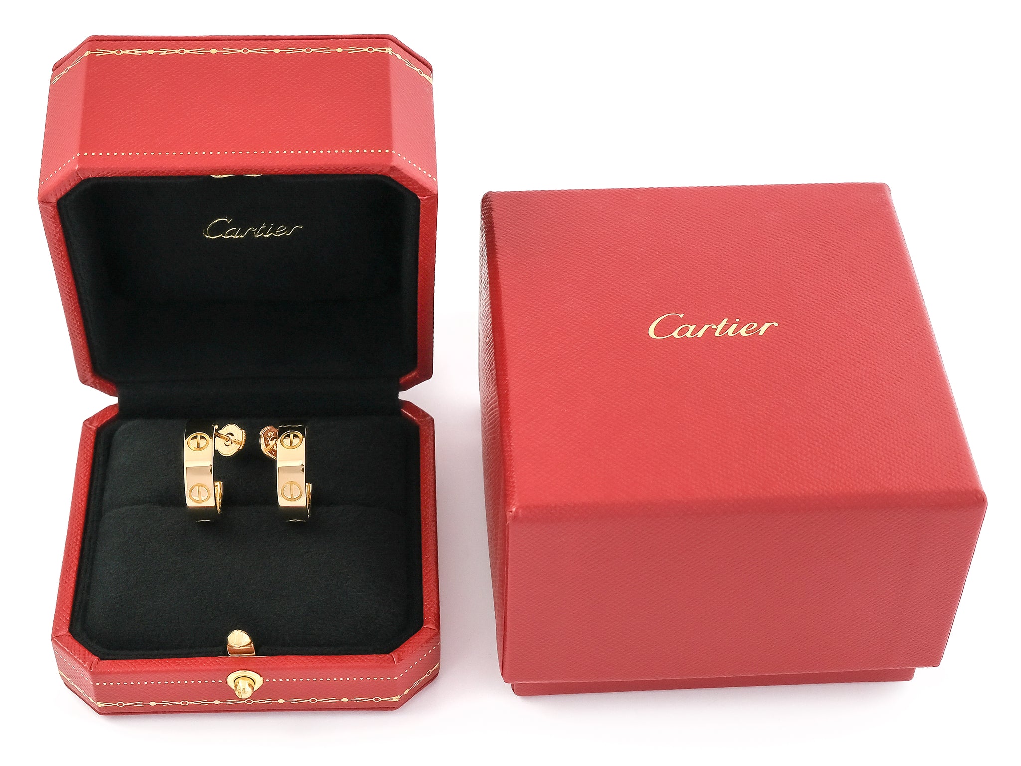 Cartier Love Hoop Earrings in 18K Yellow Gold | myGemma | Item #135033