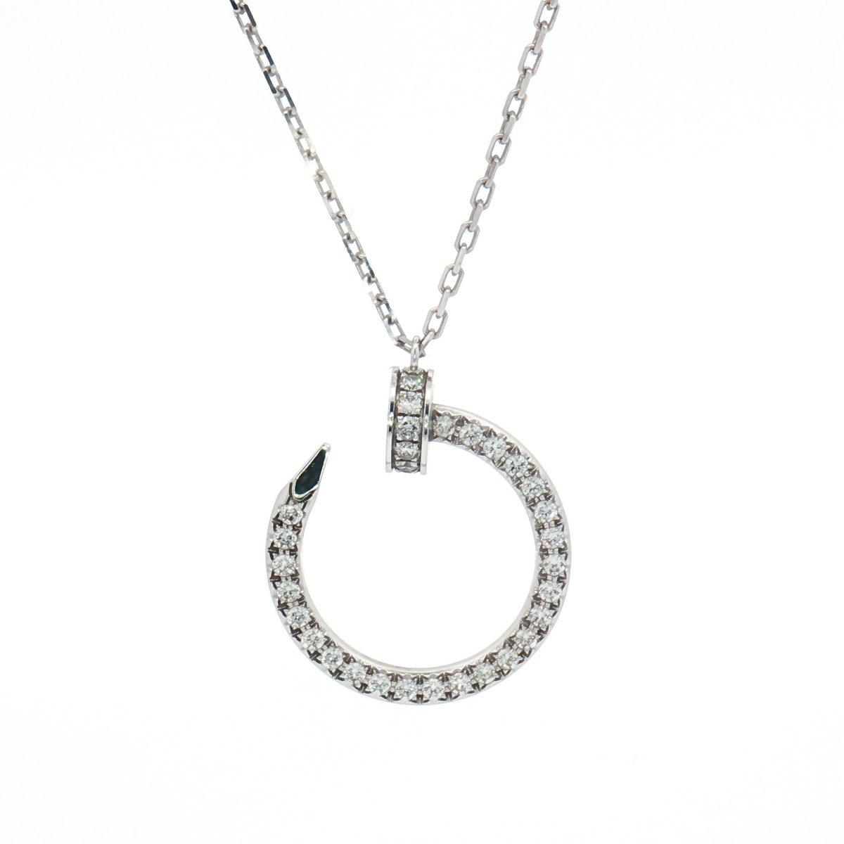 Cartier 18ct White Gold Juste un Clou Diamond Necklace JRS170