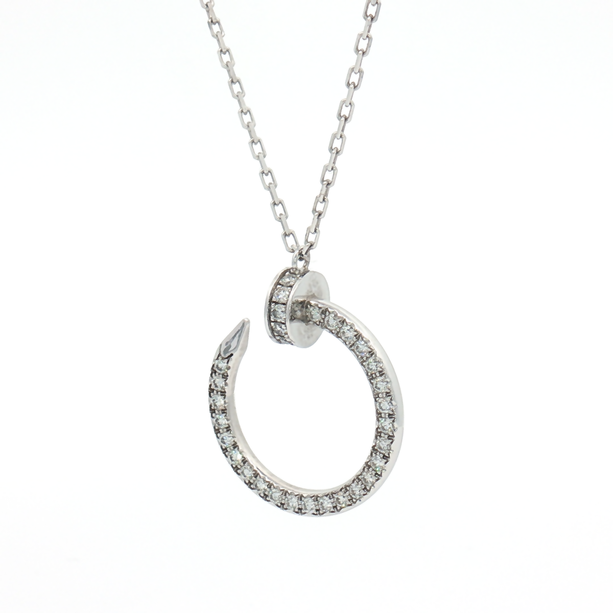 Cartier 18ct White Gold Juste un Clou Diamond Necklace JRS170