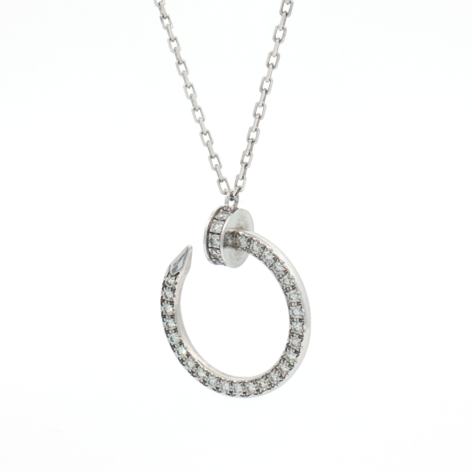 Cartier 18ct White Gold Juste un Clou Diamond Necklace JRS170