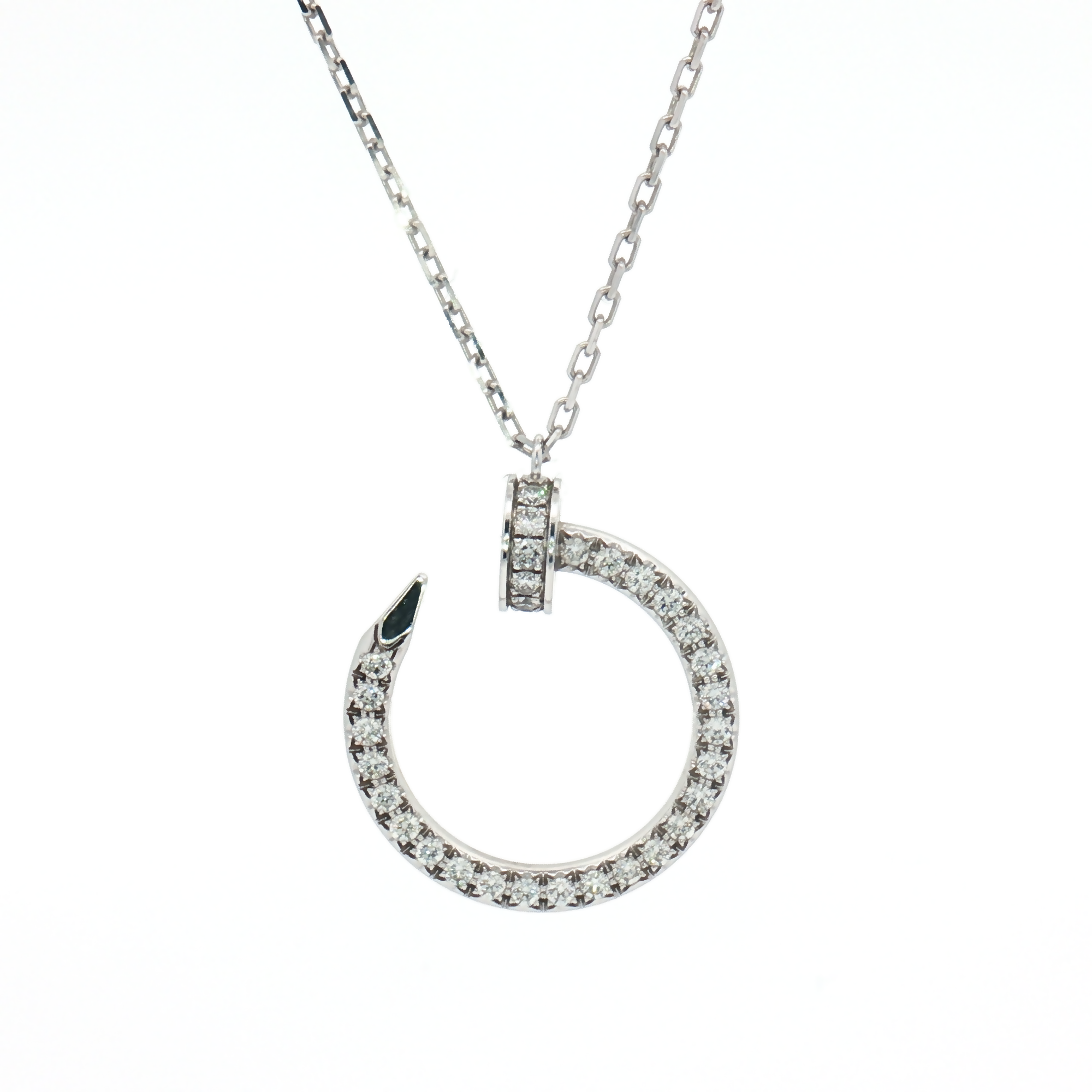 Cartier 18ct White Gold Juste un Clou Diamond Necklace JRS170