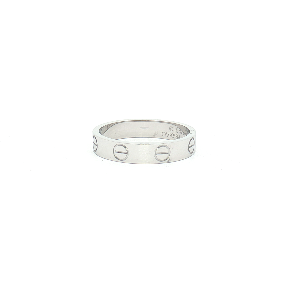 Cartier 18ct White Gold Narrow Plain Love Ring B4085152
