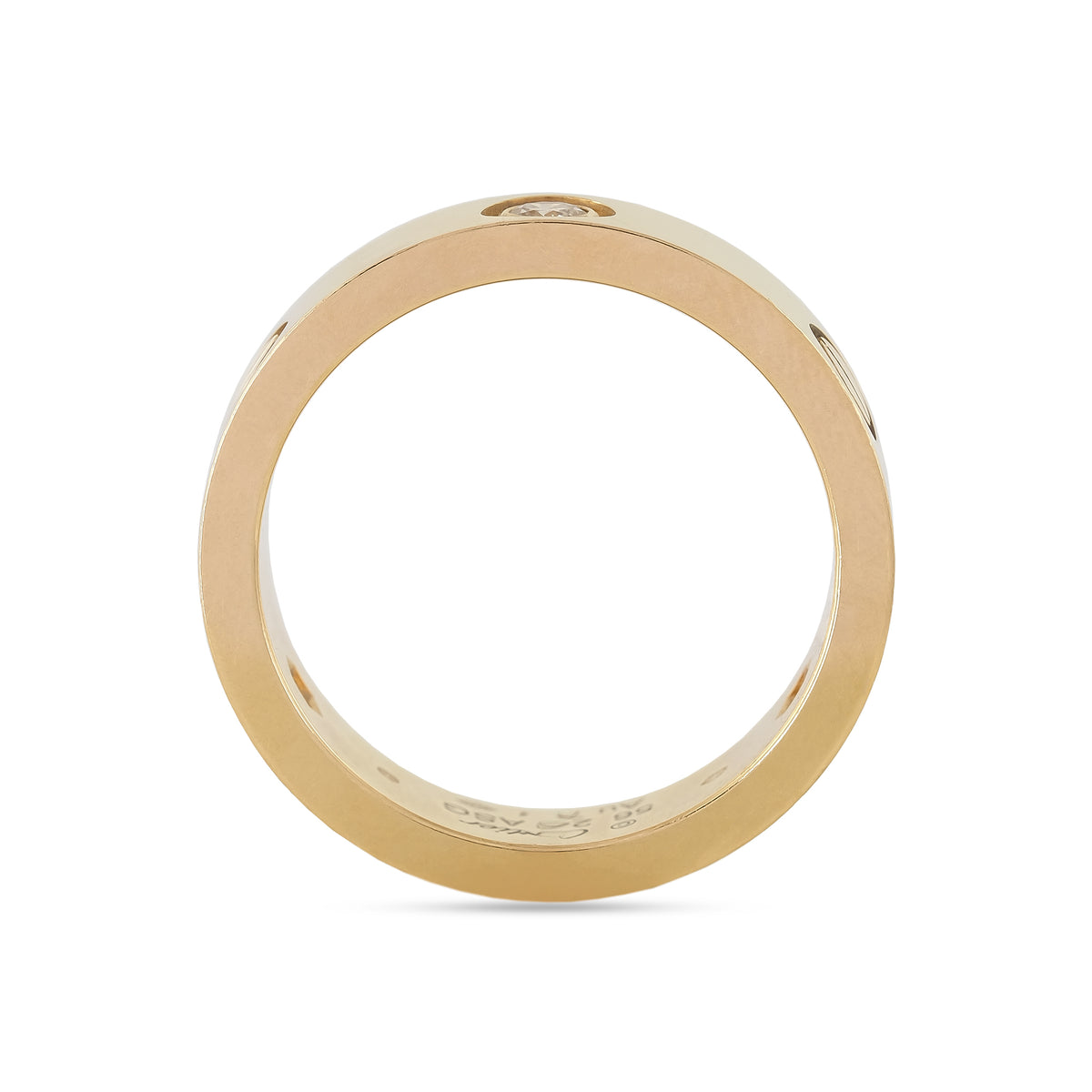 Cartier 18ct Yellow Gold 3 Diamond Classic Love Ring CRB4032400