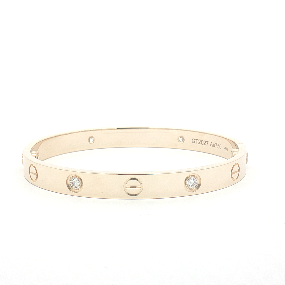Cartier 18ct Yellow Gold 4 Diamond Love Bangle GT2027