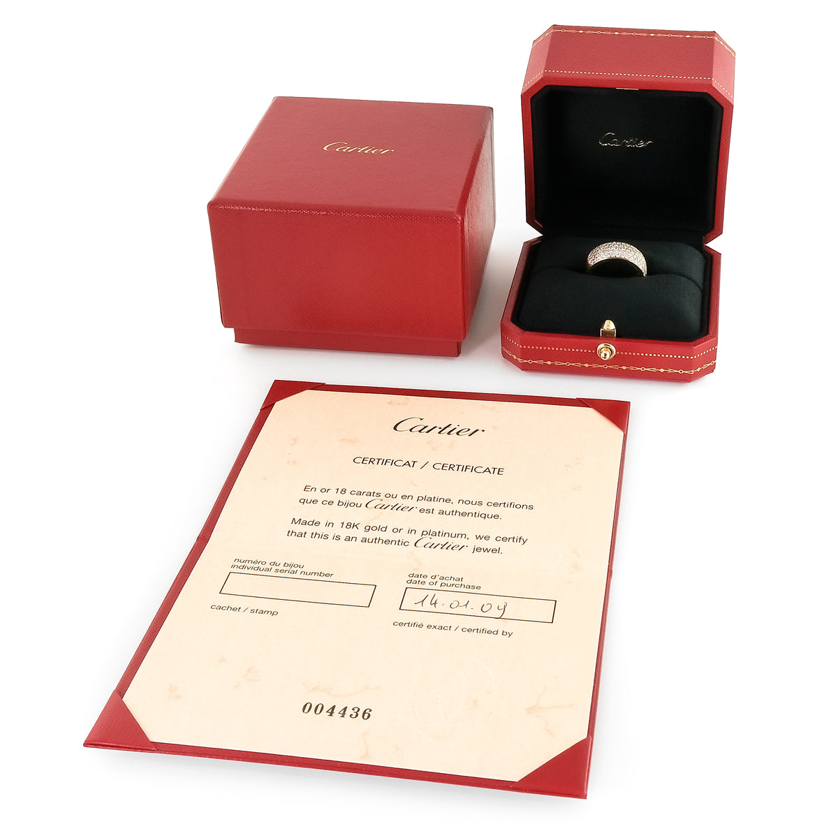 Cartier 18ct Yellow Gold Diamond 5 Row Ring