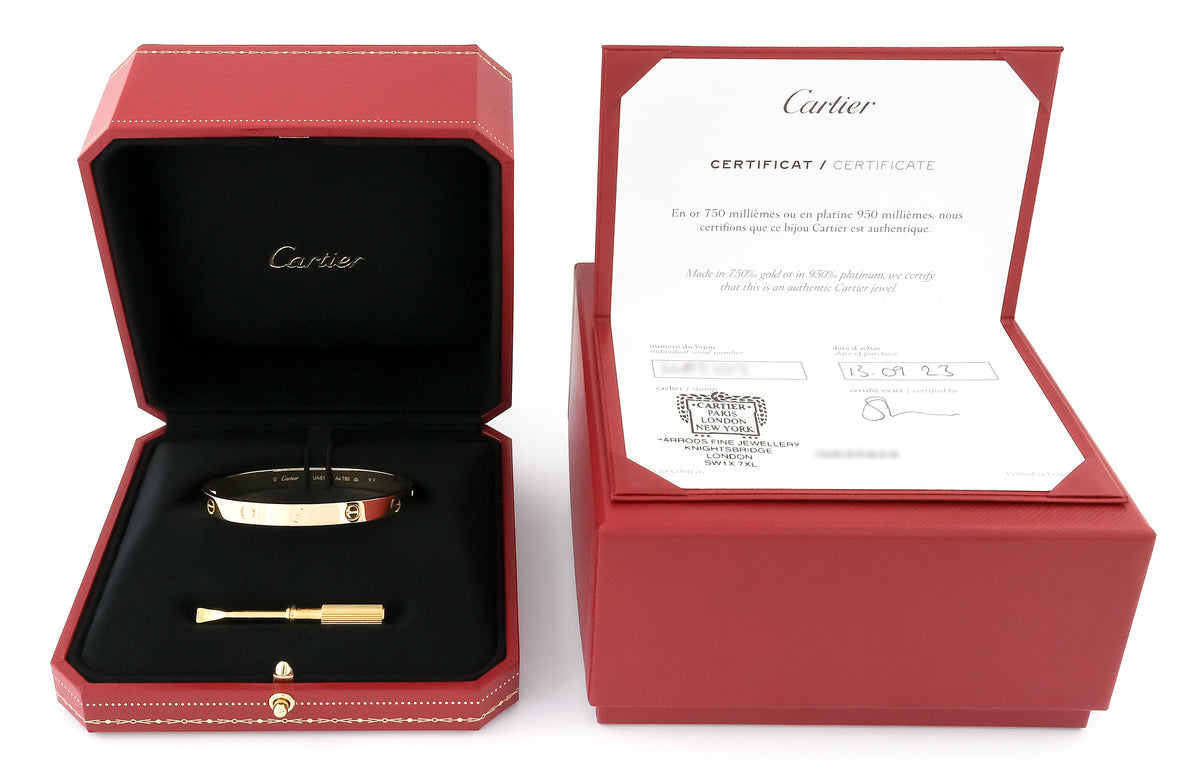 Cartier 18ct Yellow Gold Love Bangle B6067517