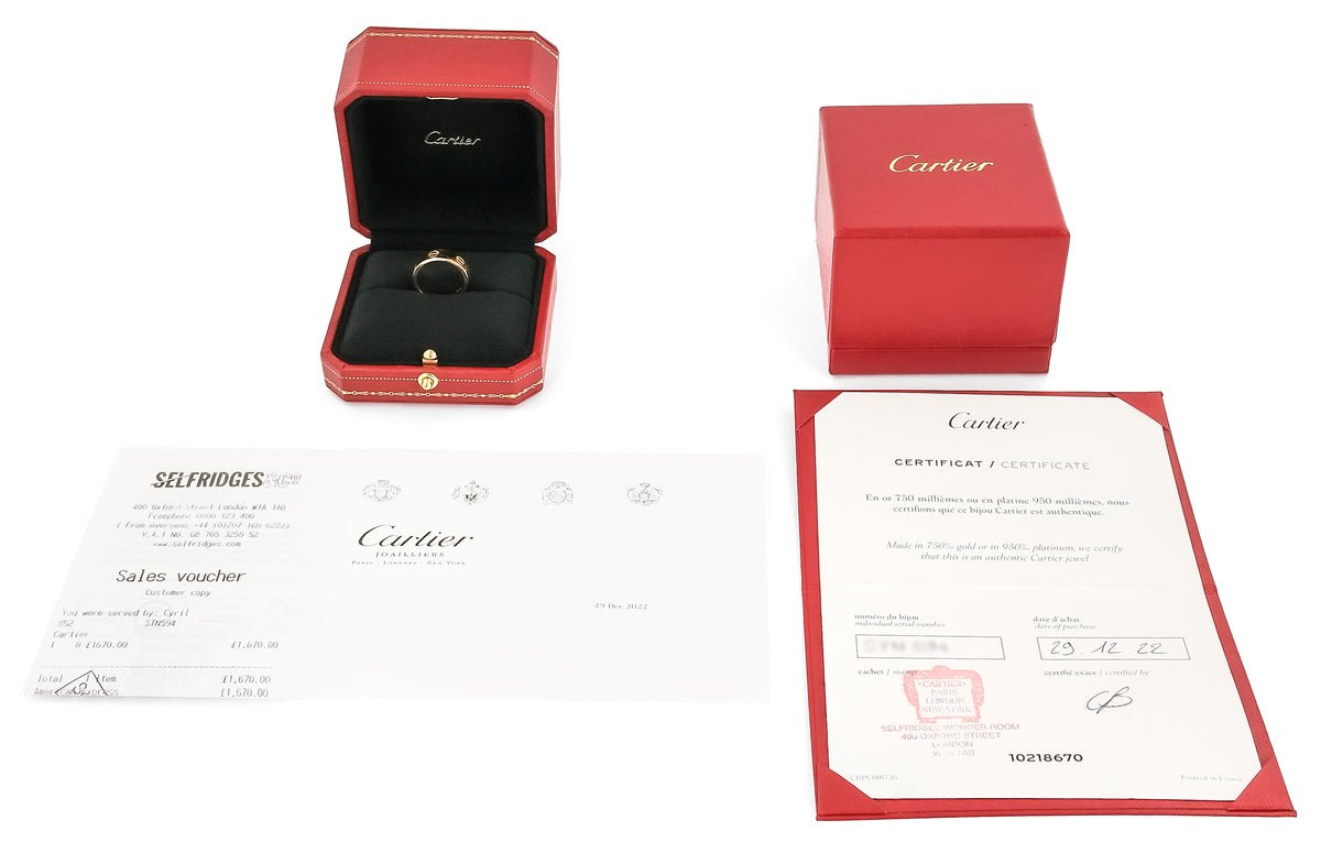 Cartier 18ct Yellow Gold Plain Love Ring