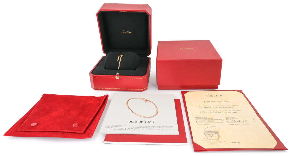 Cartier Small Juste Un Clou Bangle B6062617 Box