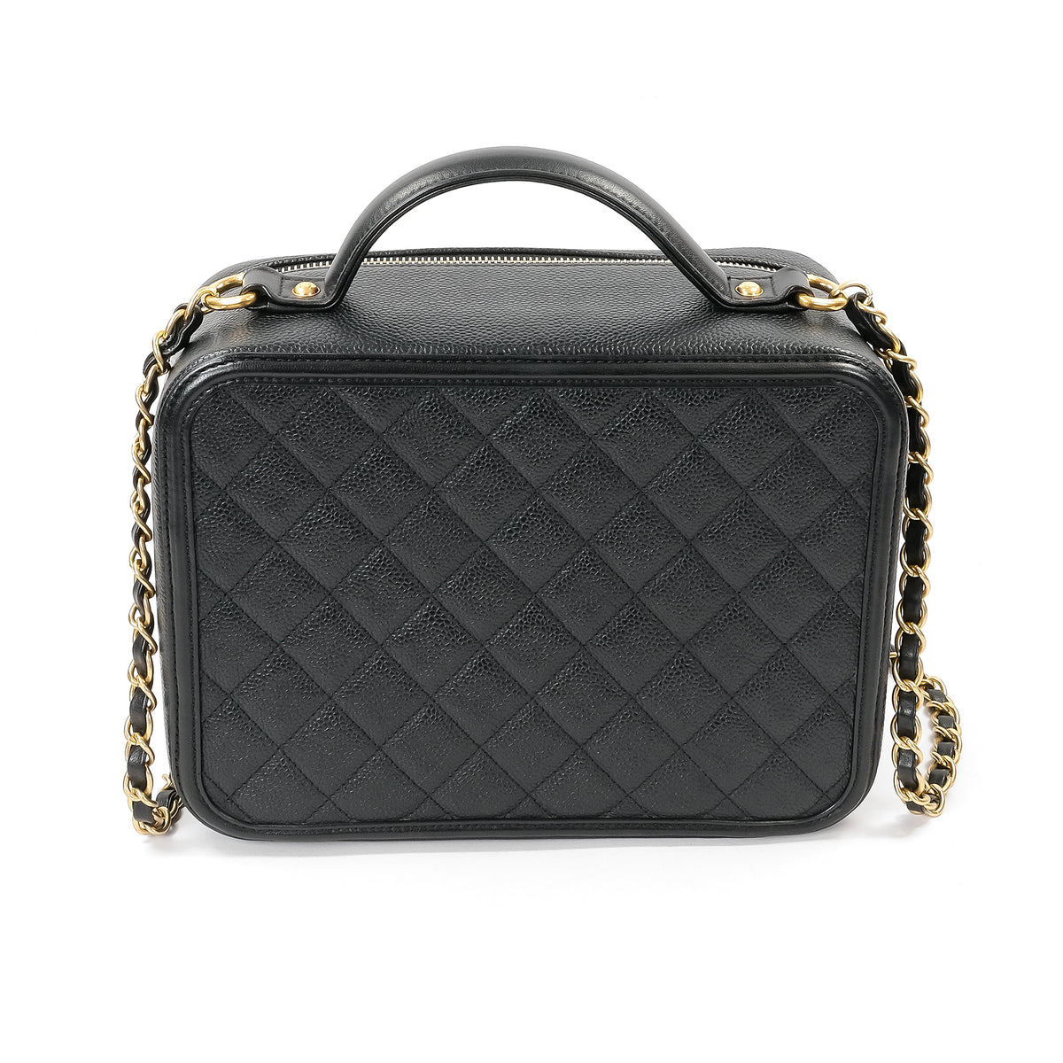 Chanel Caviar Filigree CC Vanity Case