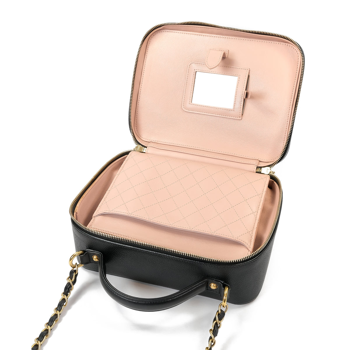 Chanel Caviar Filigree CC Vanity Case