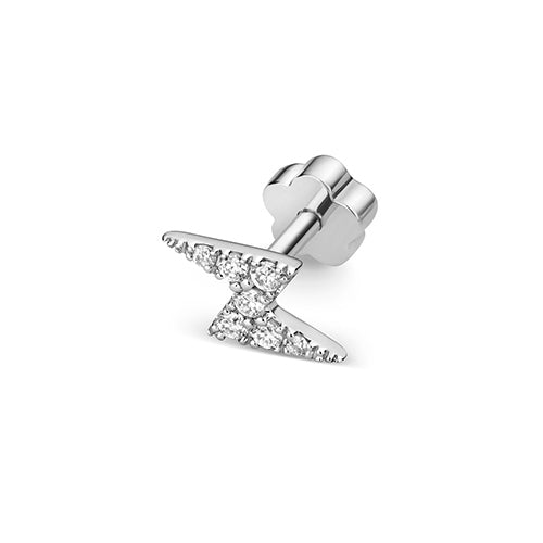 Diamond Cartilage Lightning Bolt Stud