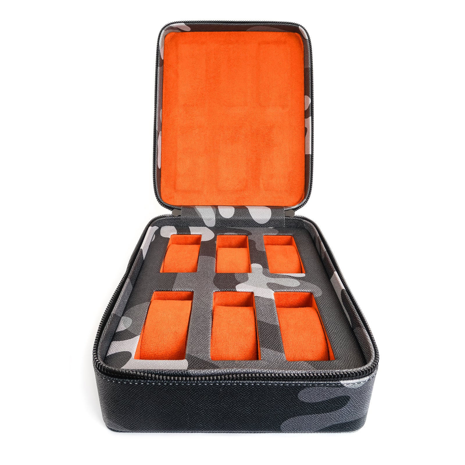 Grey Camo Watch Storage Box - 6 Piece