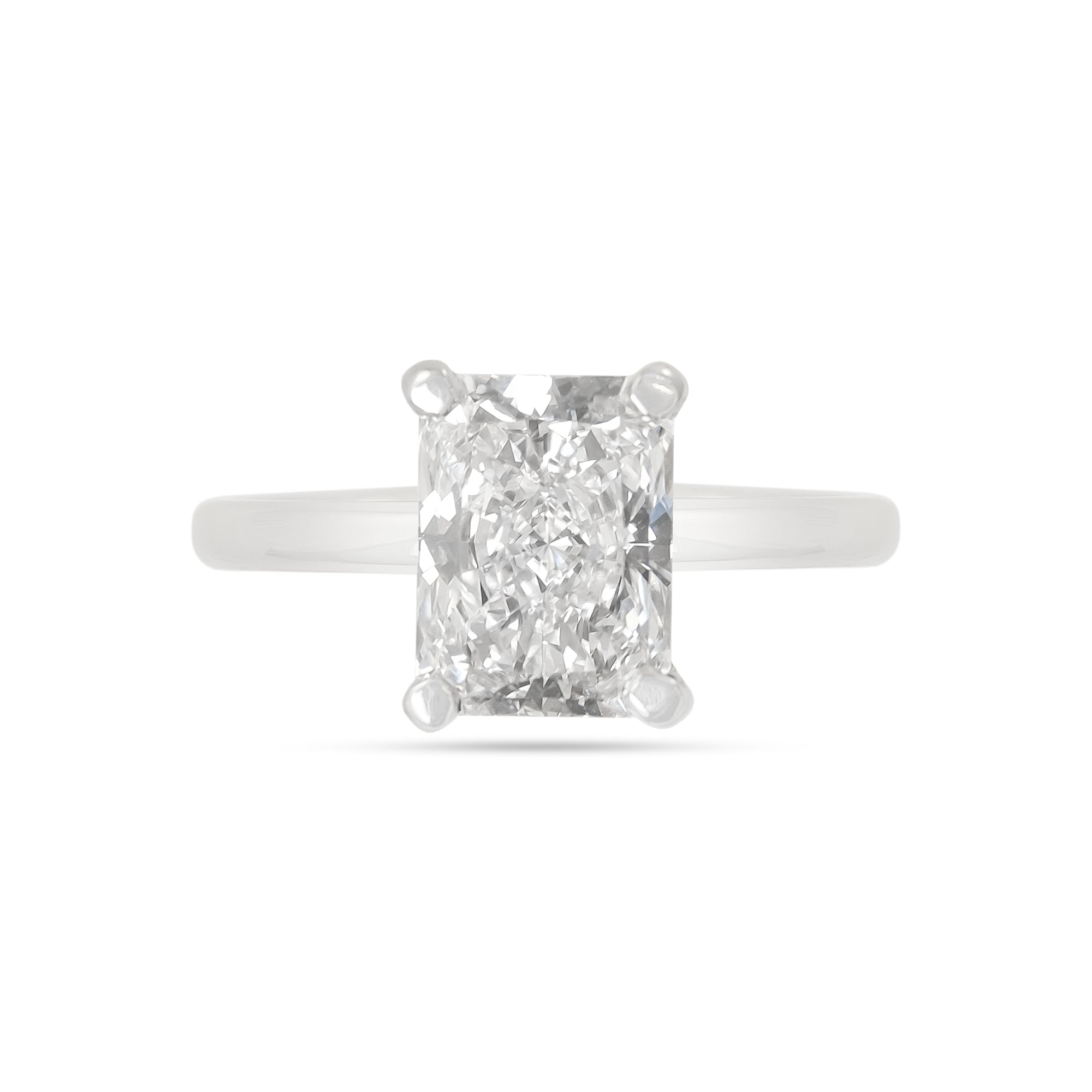 Lab Diamond 2.01 Radiant-Cut Solitaire Platinum Engagement Ring