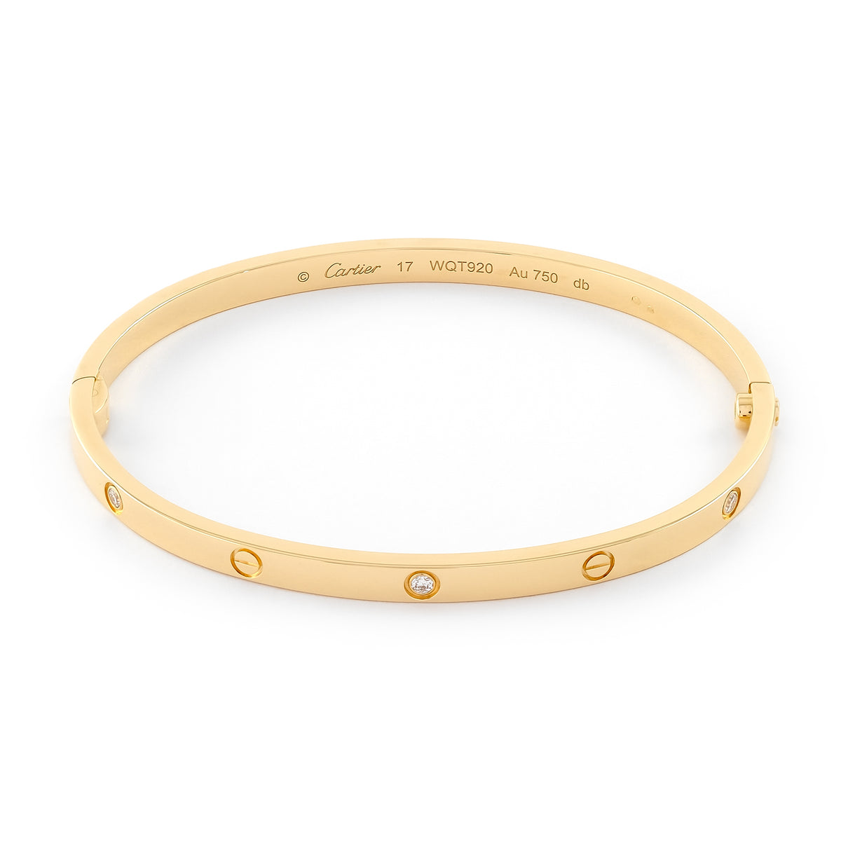 Cartier Yellow Gold Six Diamond Small Love Bracelet