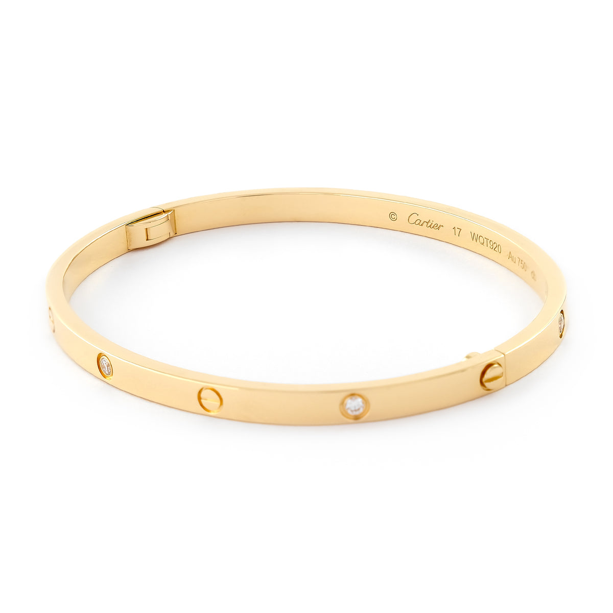 Cartier Yellow Gold Six Diamond Small Love Bracelet