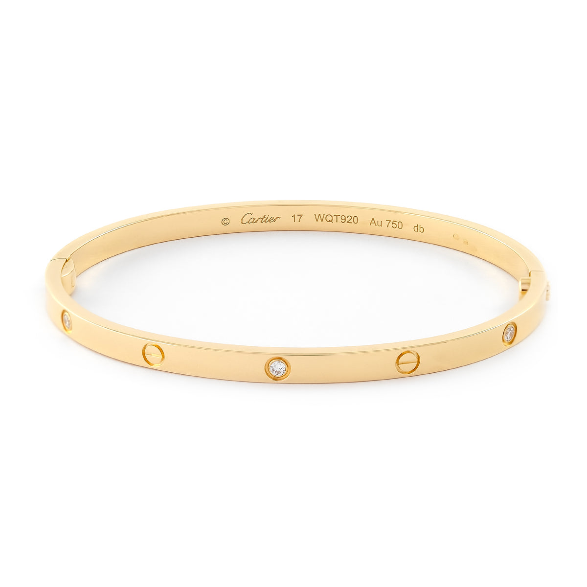 Cartier Yellow Gold Six Diamond Small Love Bracelet