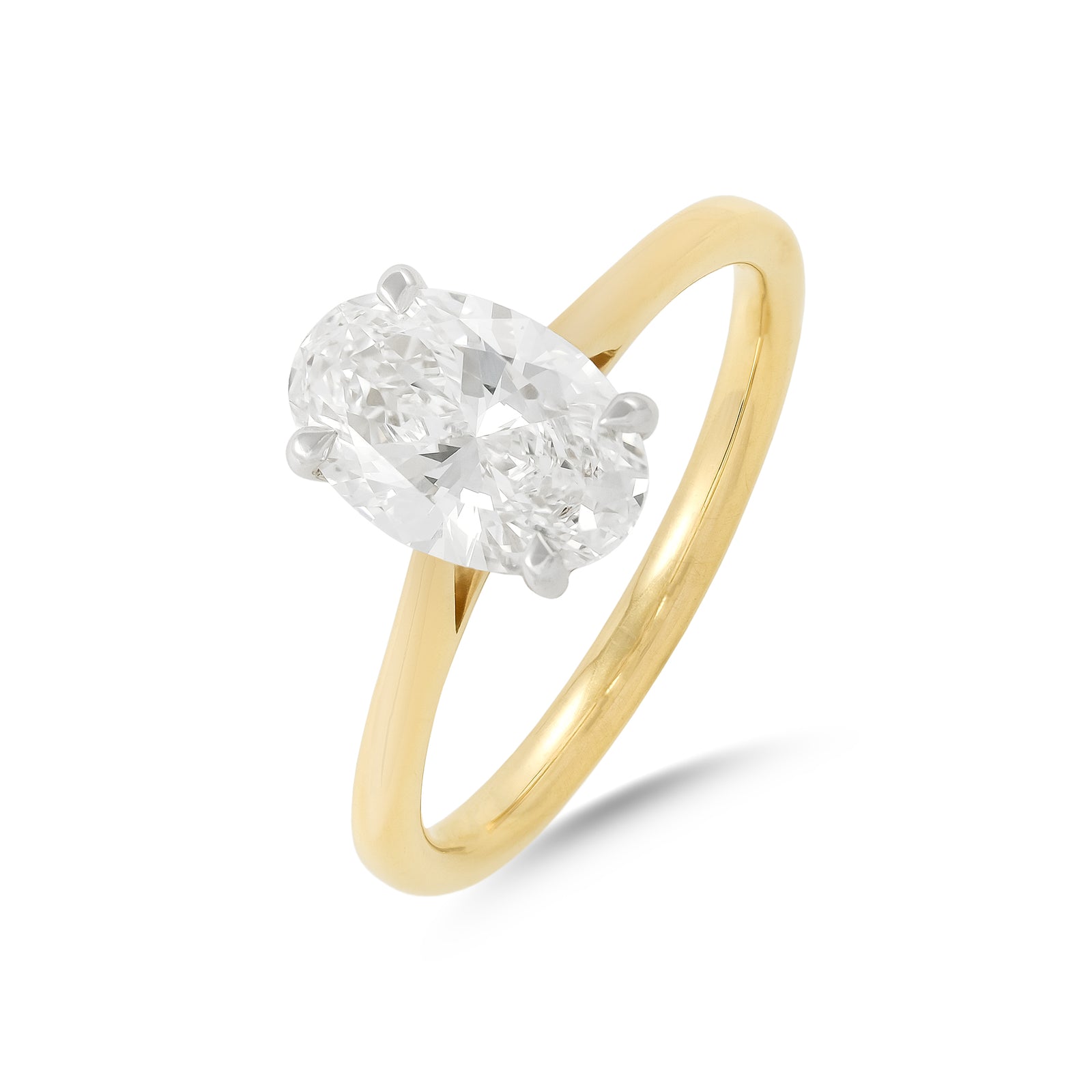 Lab Diamond 1.50ct Oval-Cut Solitaire Engagement Ring