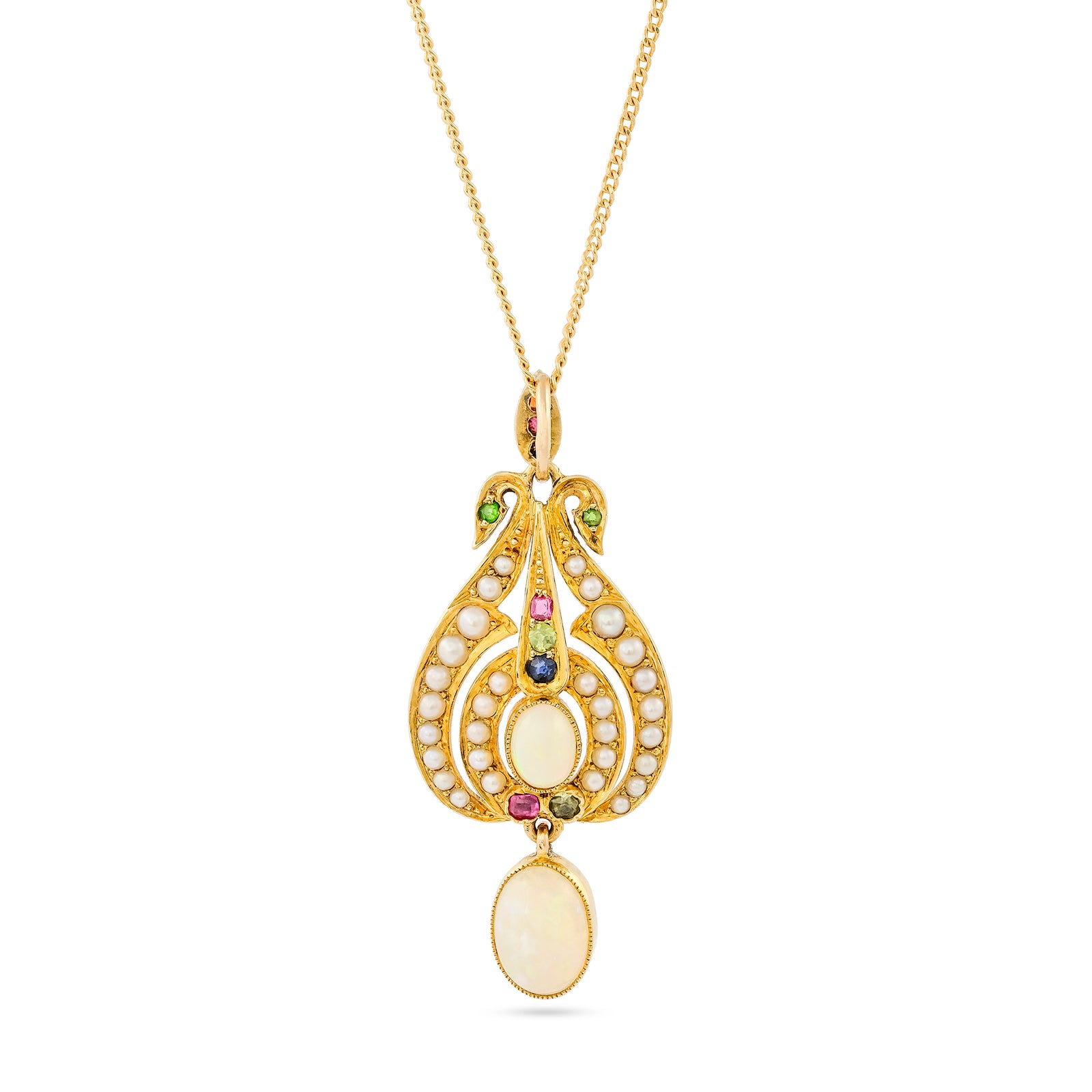 Vintage Opal and Pearl Pendant