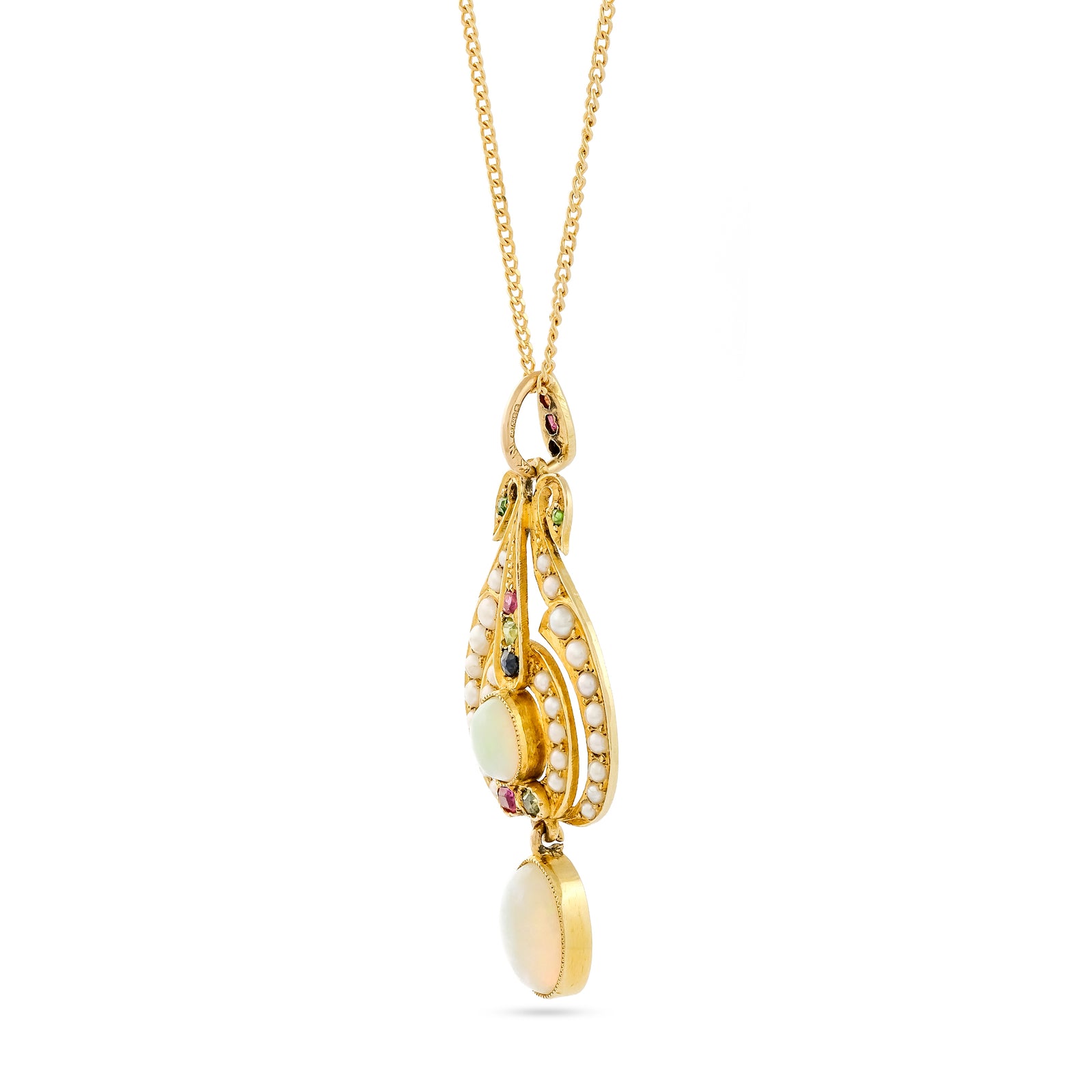 Vintage Opal and Pearl Pendant