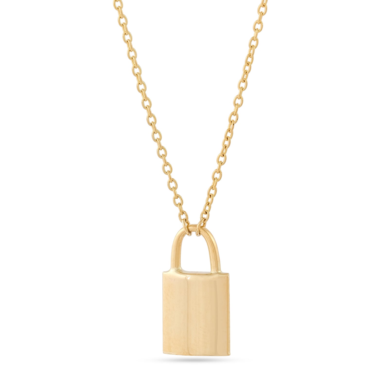 9ct Yellow Gold Padlock Necklace