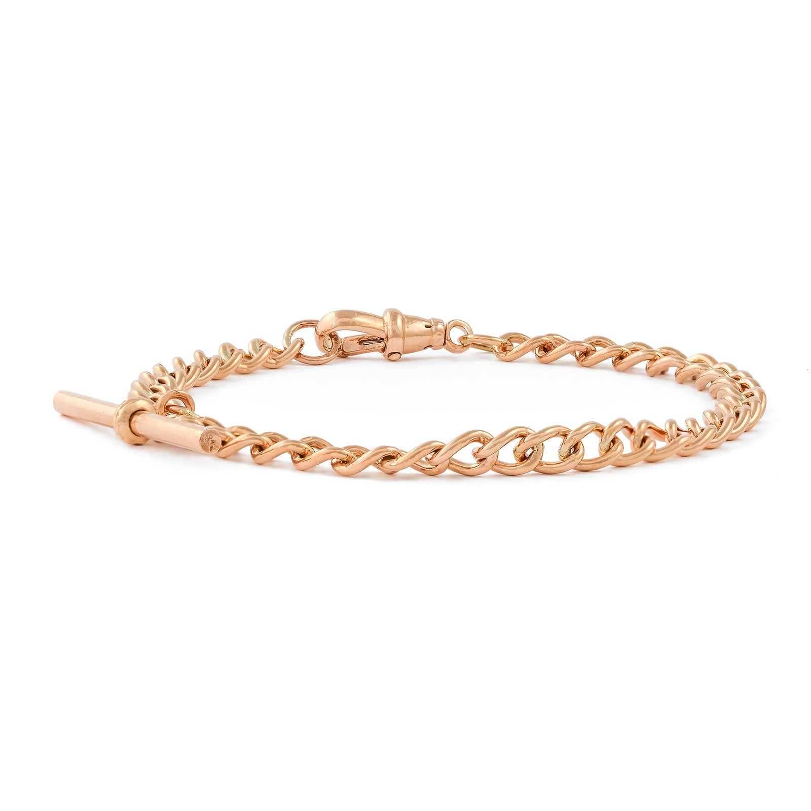 Vintage 9ct Rose Gold Curb Bracelet