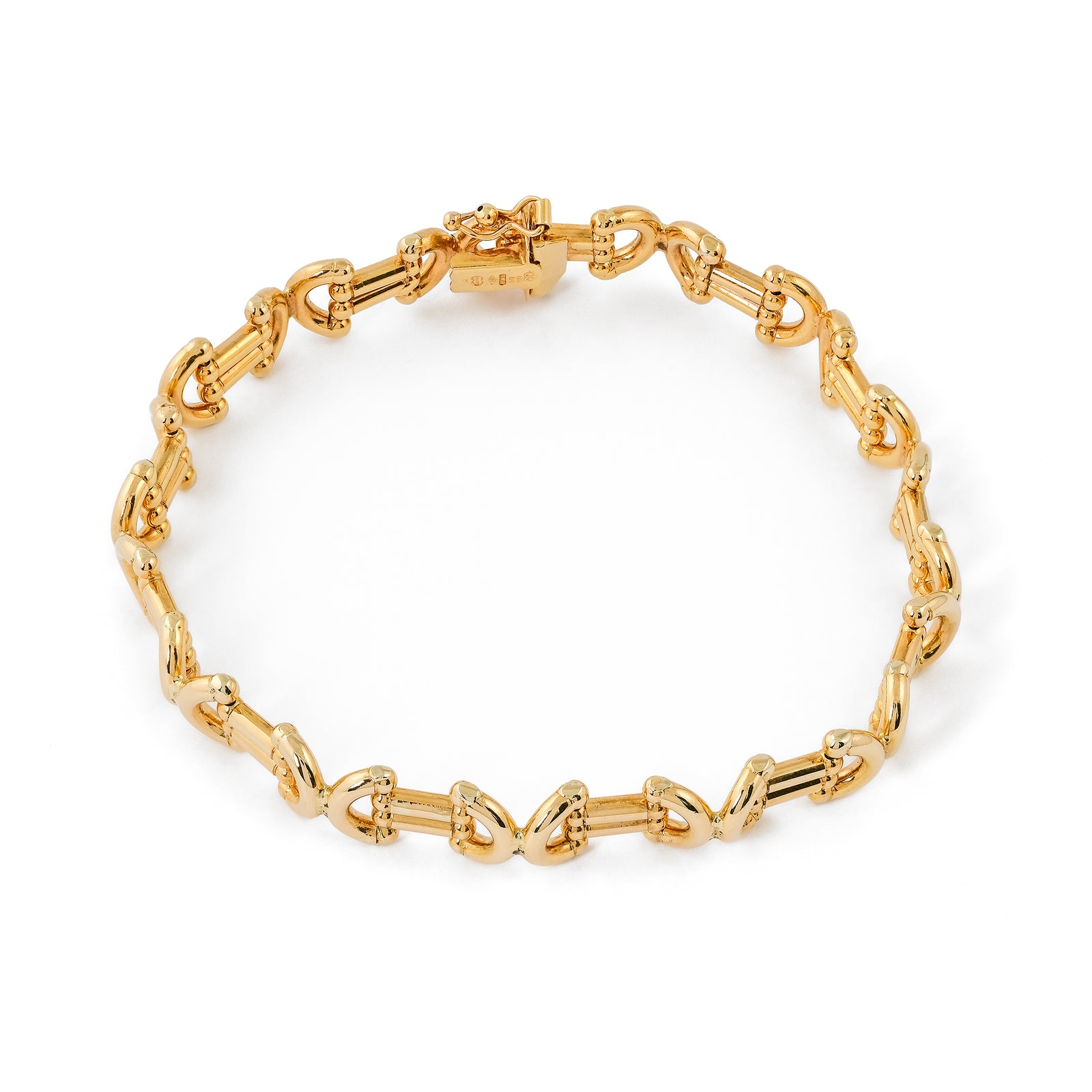 Pre-owned 9ct Yellow Gold Fancy Link Bracelet