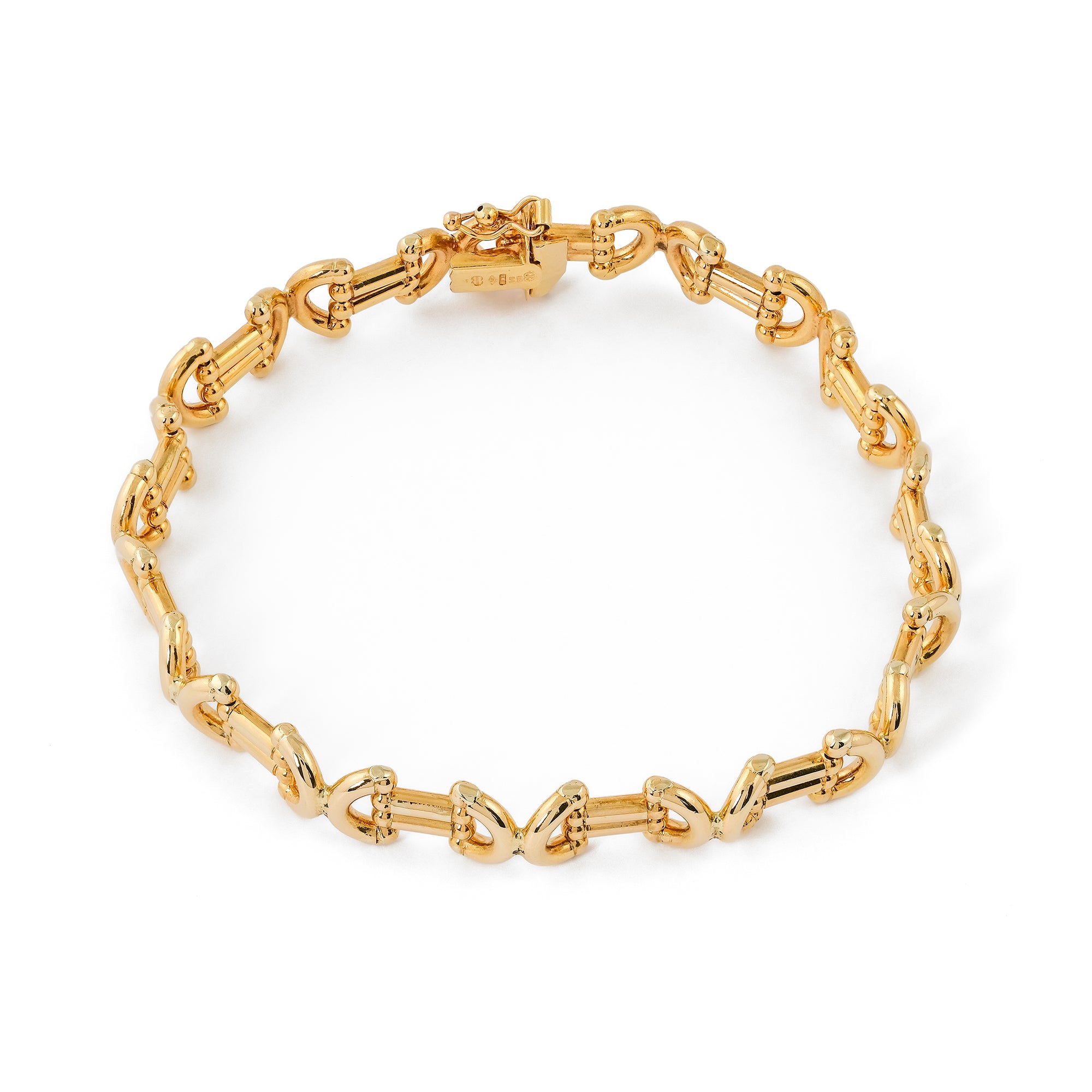 Pre-owned 9ct Yellow Gold Fancy Link Bracelet