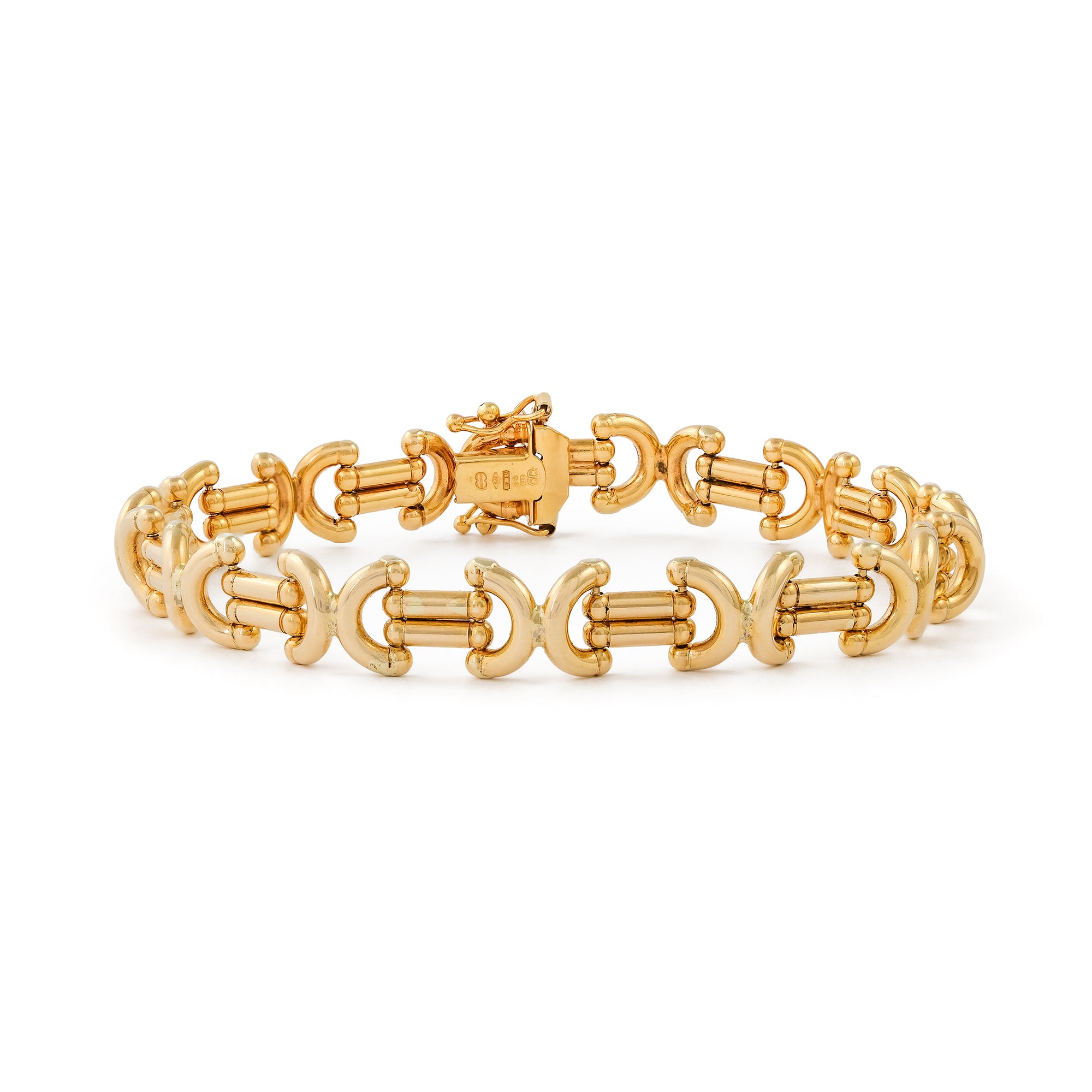 Pre-owned 9ct Yellow Gold Fancy Link Bracelet
