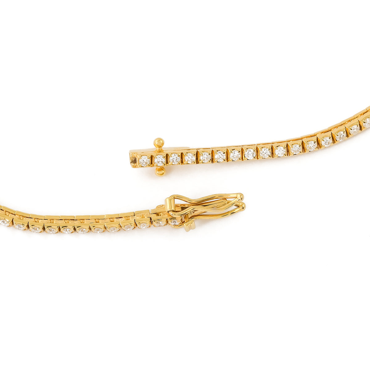 18ct Yellow Gold Diamond Tennis Bracelet