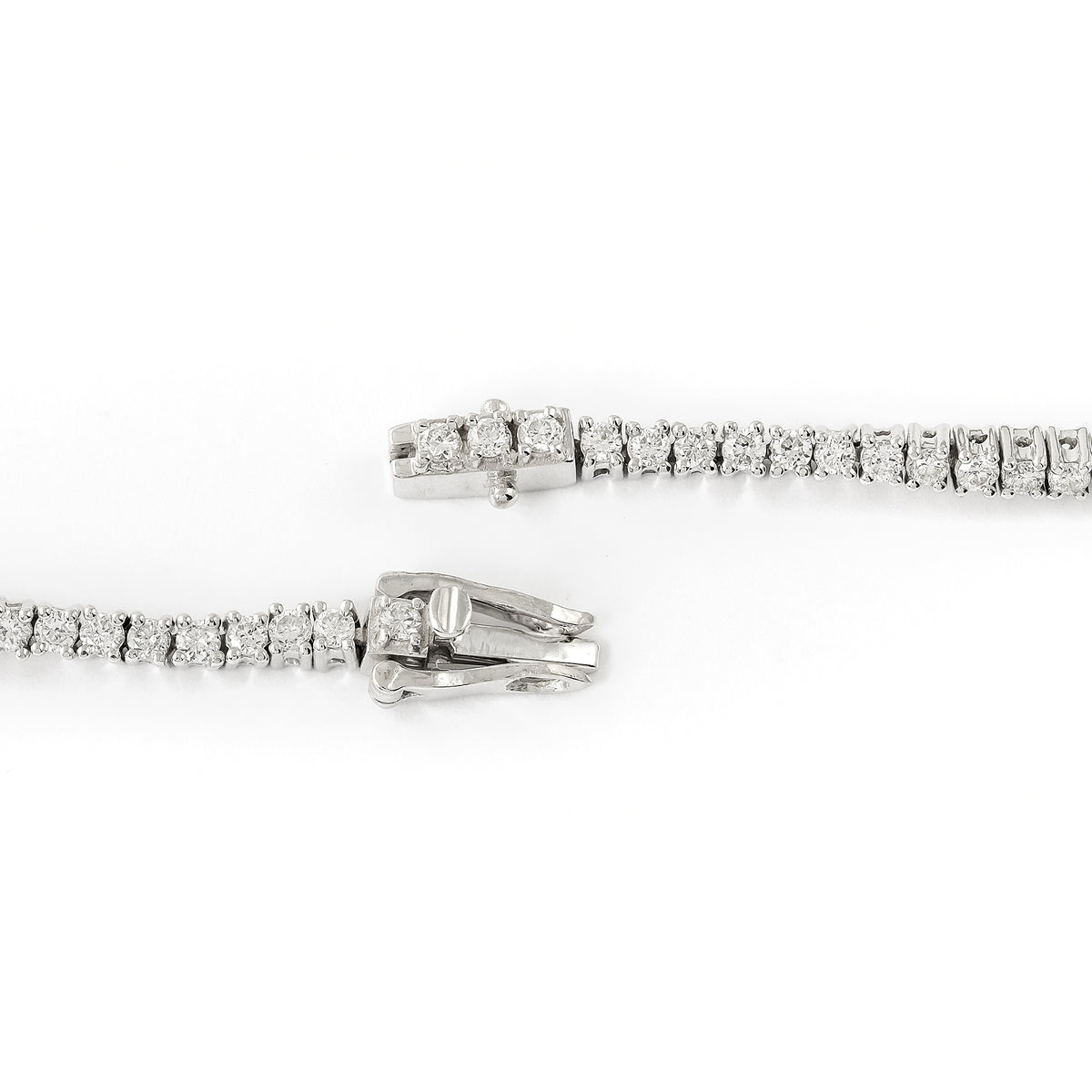 9ct White Gold 2ct Lab-Diamond Tennis Bracelet