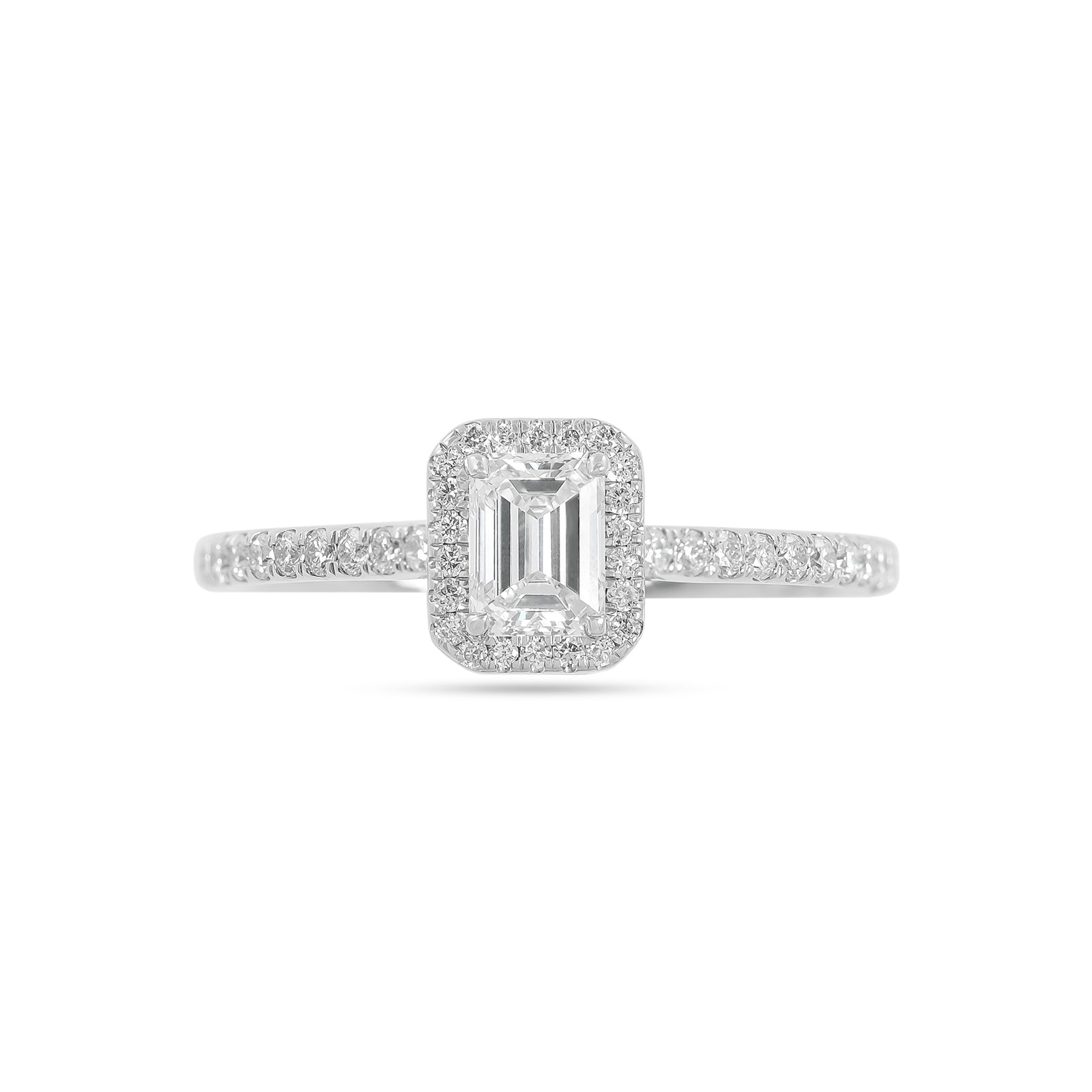 0.45ct Emerald-Cut Diamond Engagement Ring