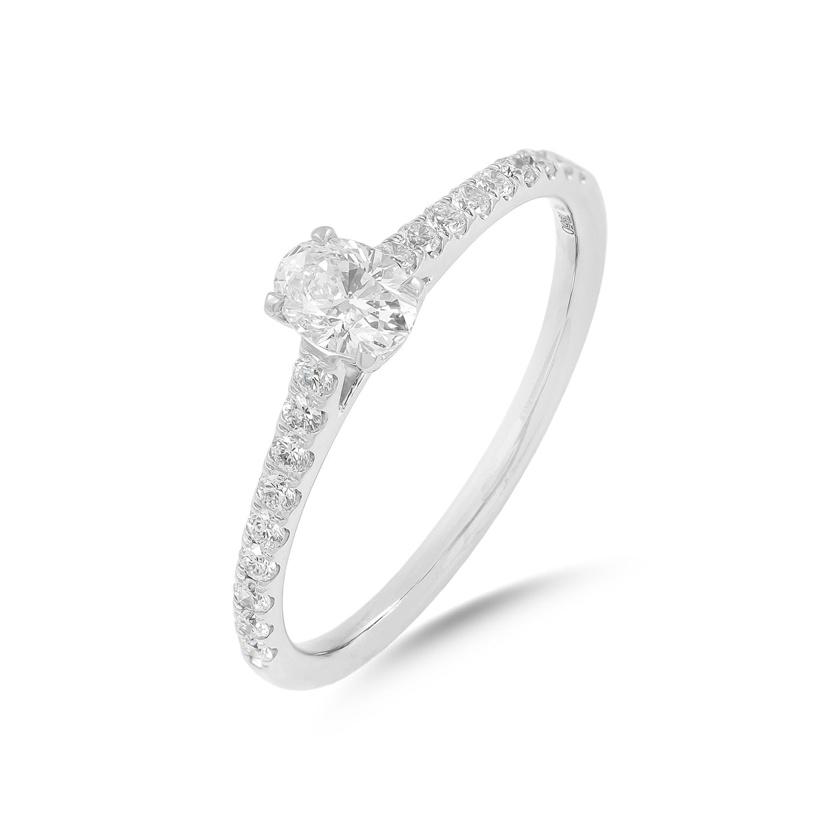 0.30ct Oval-Cut Diamond Engagement Ring