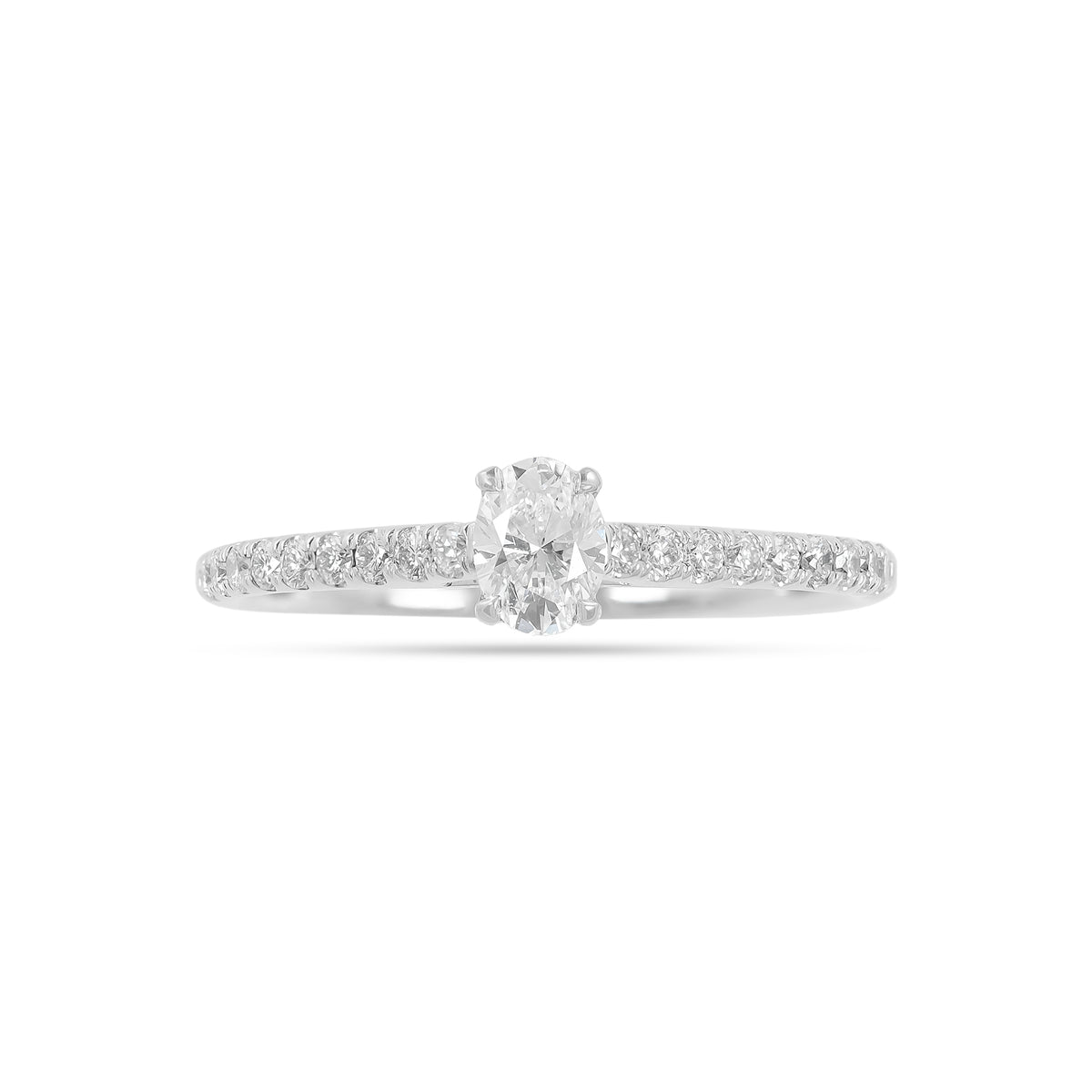 0.30ct Oval-Cut Diamond Engagement Ring