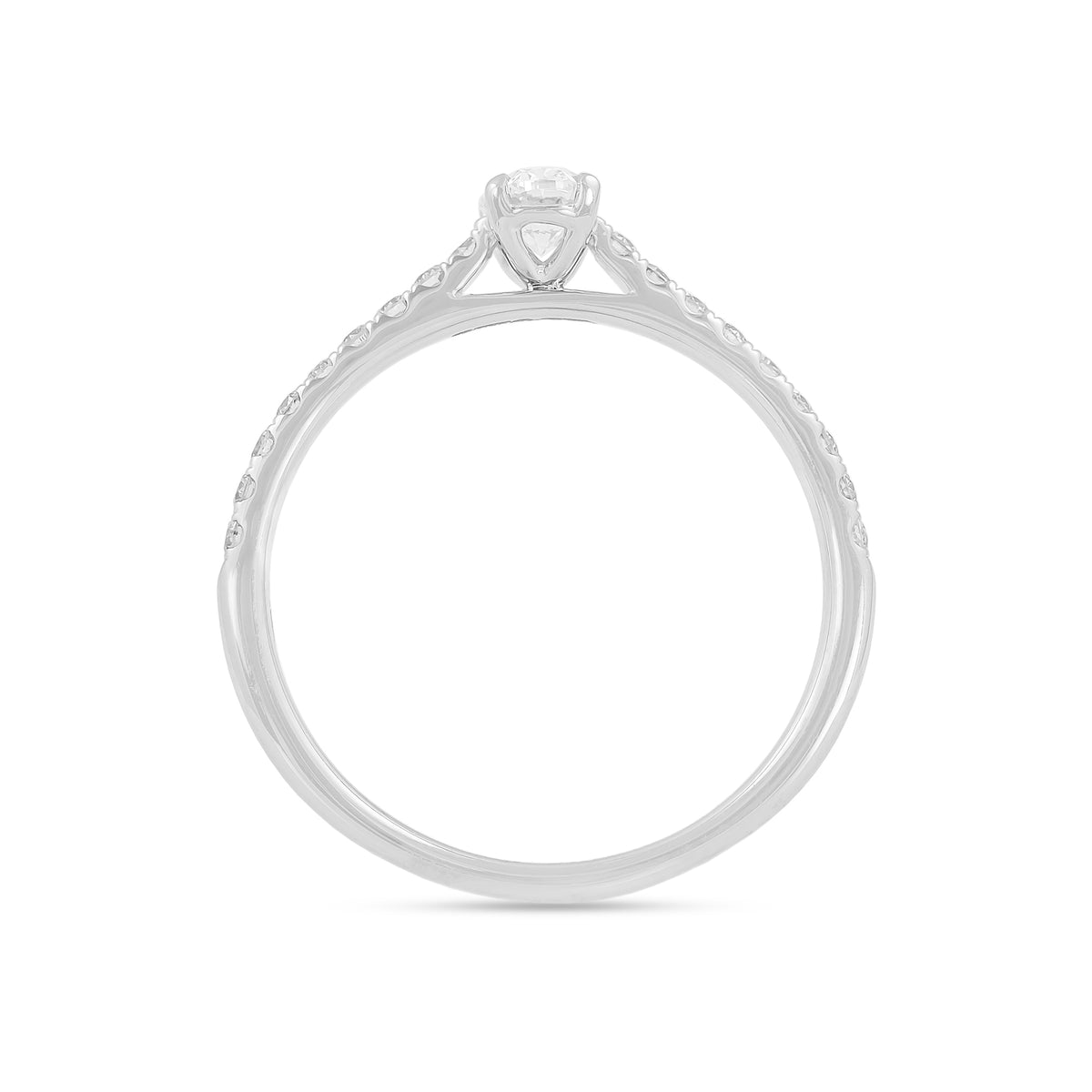 0.30ct Oval-Cut Diamond Engagement Ring