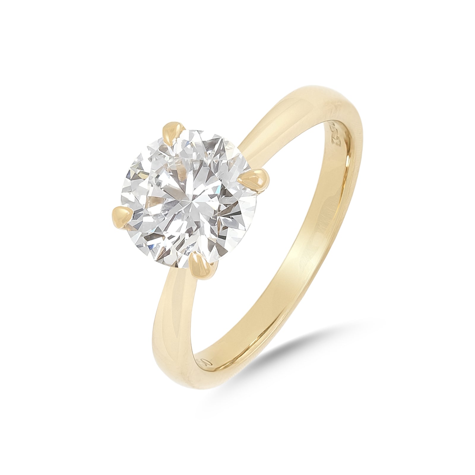 Laboratory Grown Diamond 2.09ct Brilliant-Cut Solitaire Engagement Ring