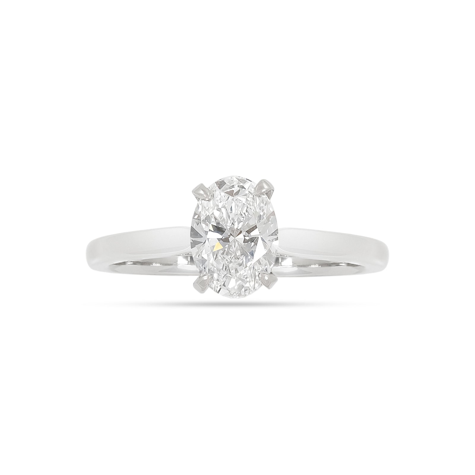 Laboratory Grown Diamond 1.29 Oval-Cut Solitaire Platinum Engagement Ring