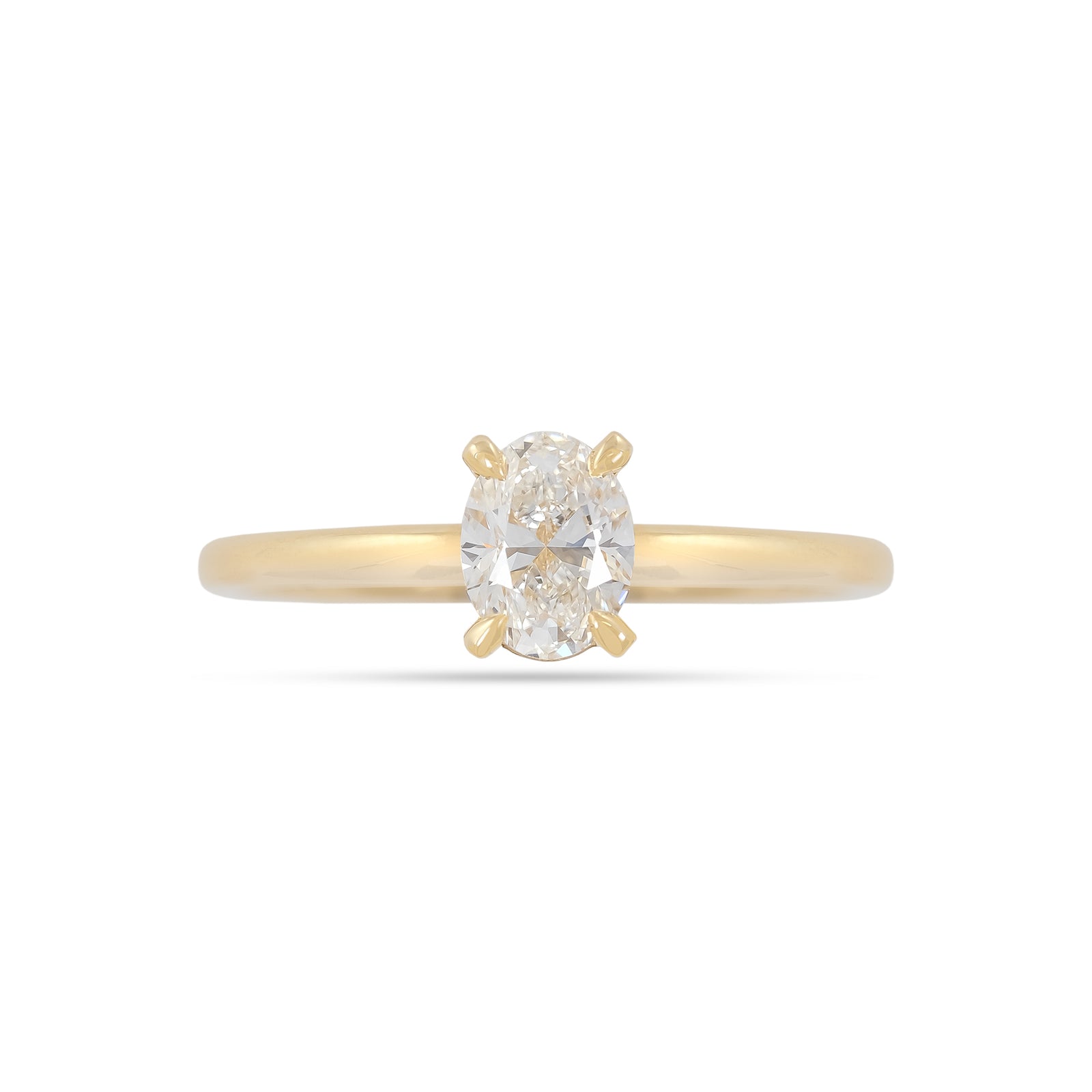 0.70ct Oval-Cut Diamond Engagement Ring