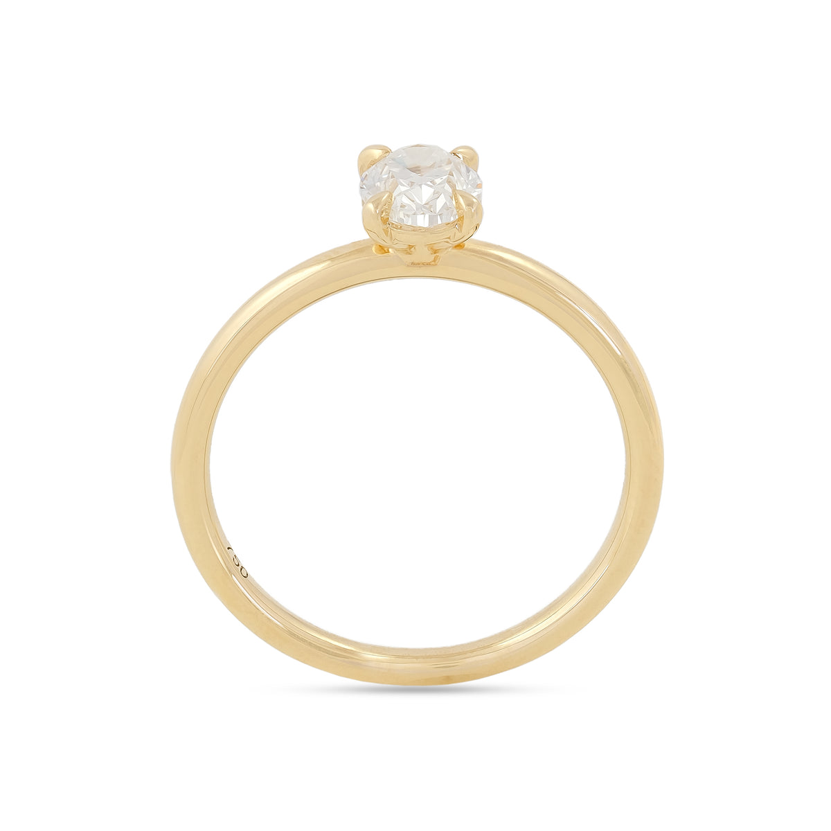 0.70ct Oval-Cut Diamond Engagement Ring