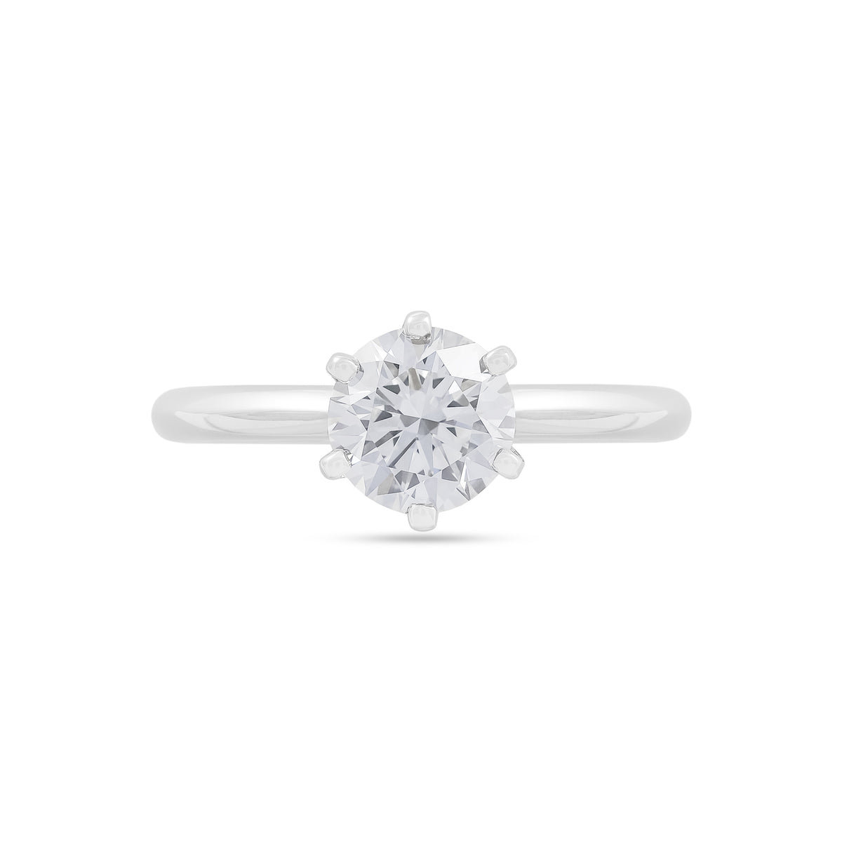 Laboratory Grown Diamond 1.07 Brilliant-Cut Solitaire Platinum Engagement Ring 