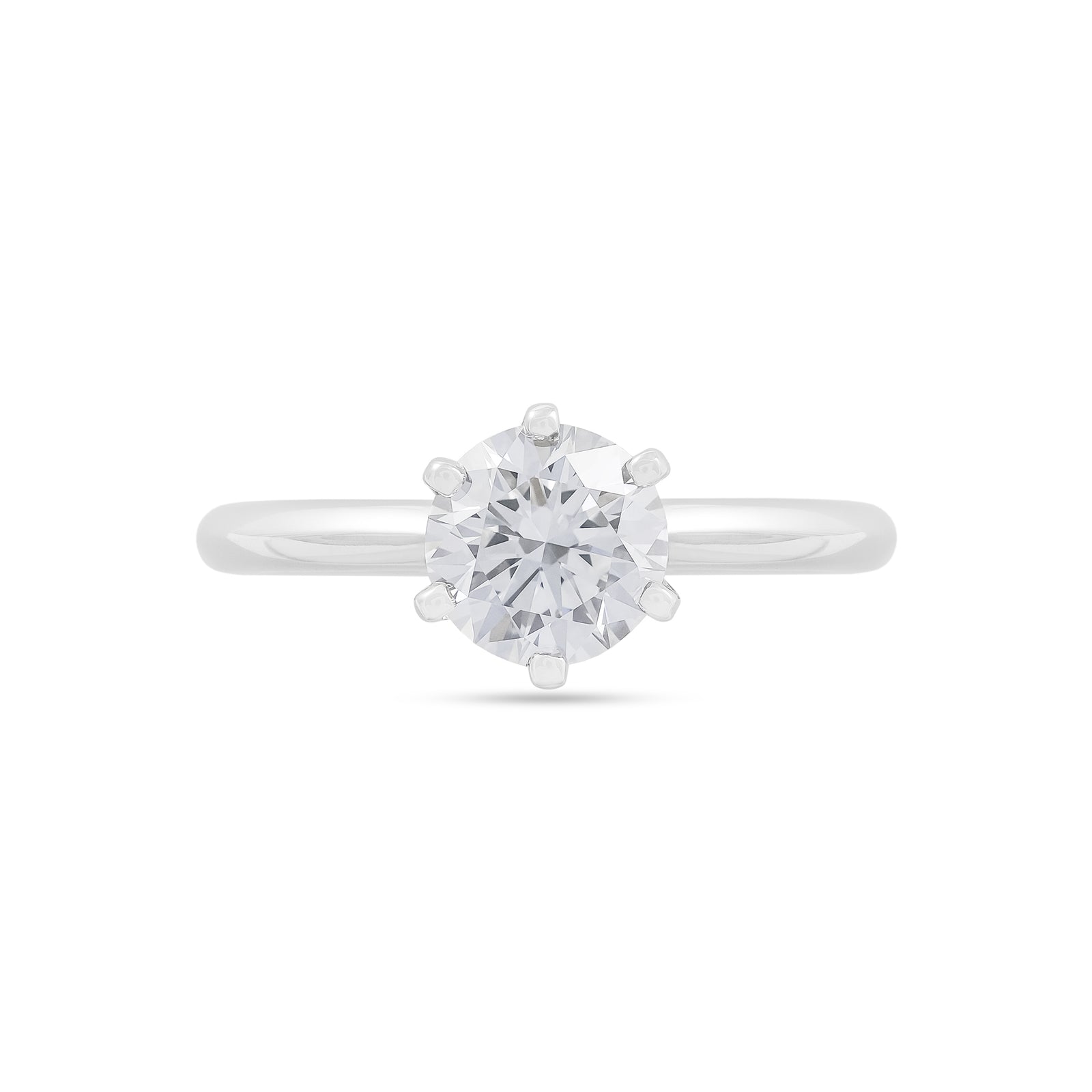 Laboratory Grown Diamond 1.07 Brilliant-Cut Solitaire Platinum Engagement Ring 