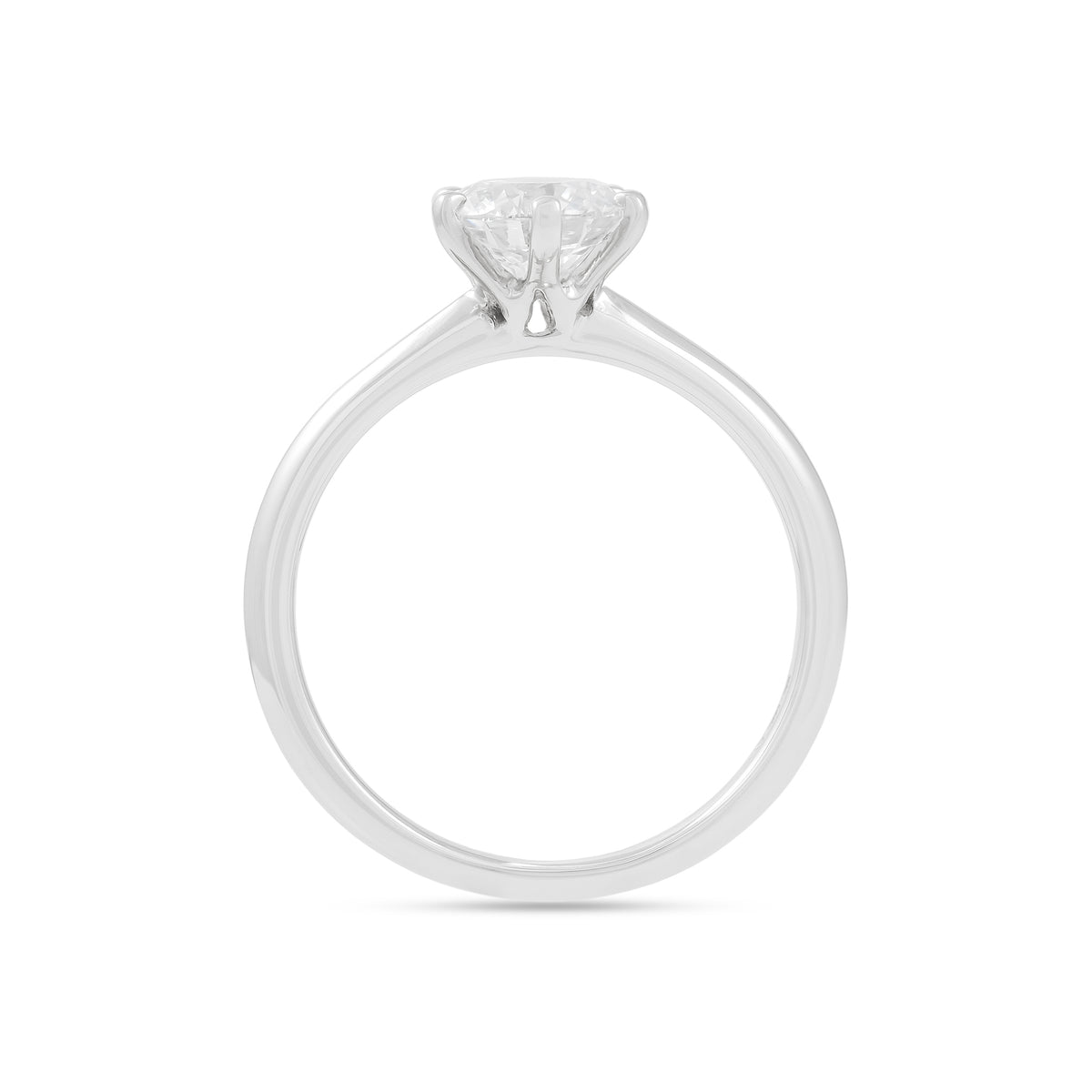 Laboratory Grown Diamond 1.07 Brilliant-Cut Solitaire Platinum Engagement Ring 