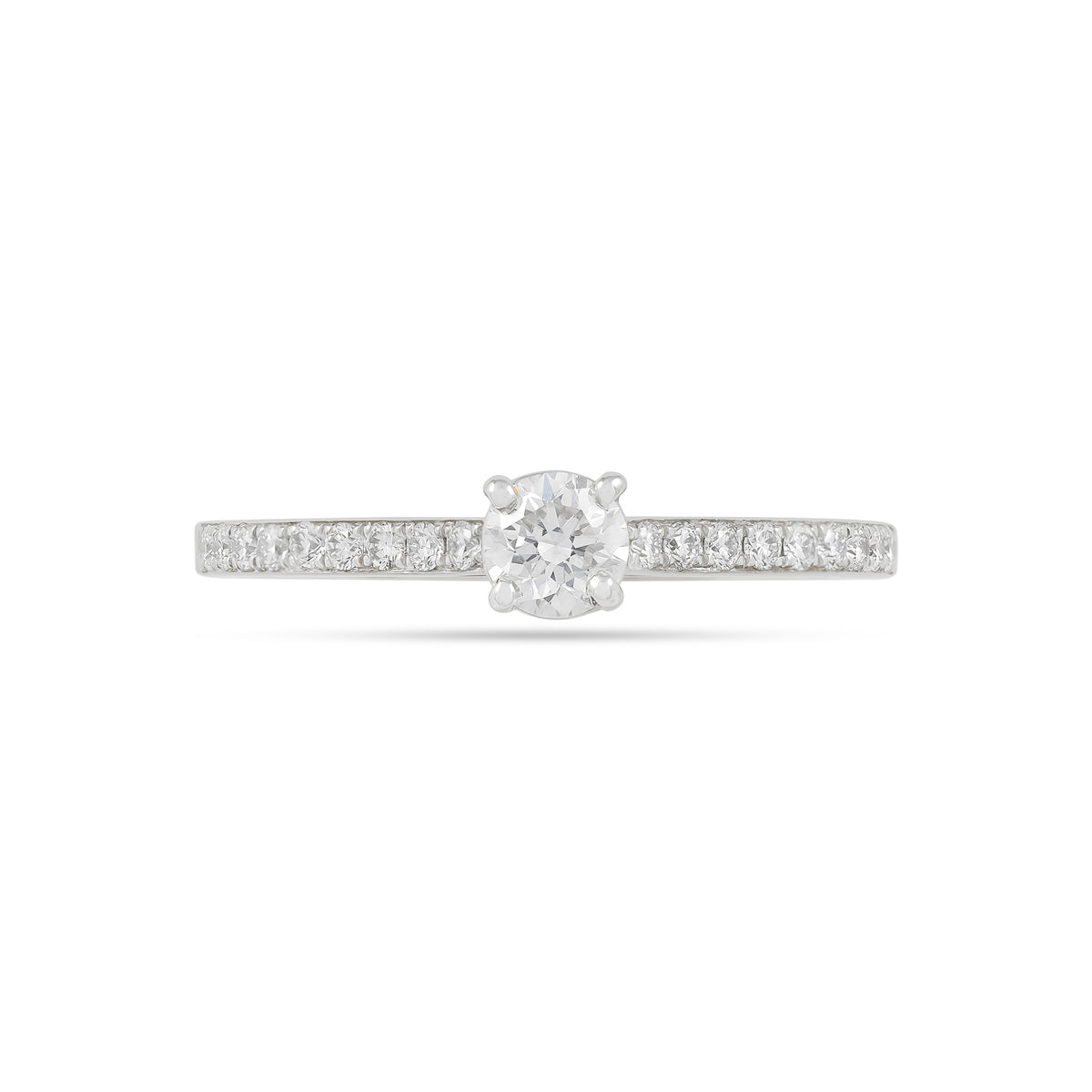 0.30ct Brilliant-Cut Diamond Shoulder Set Engagement Ring