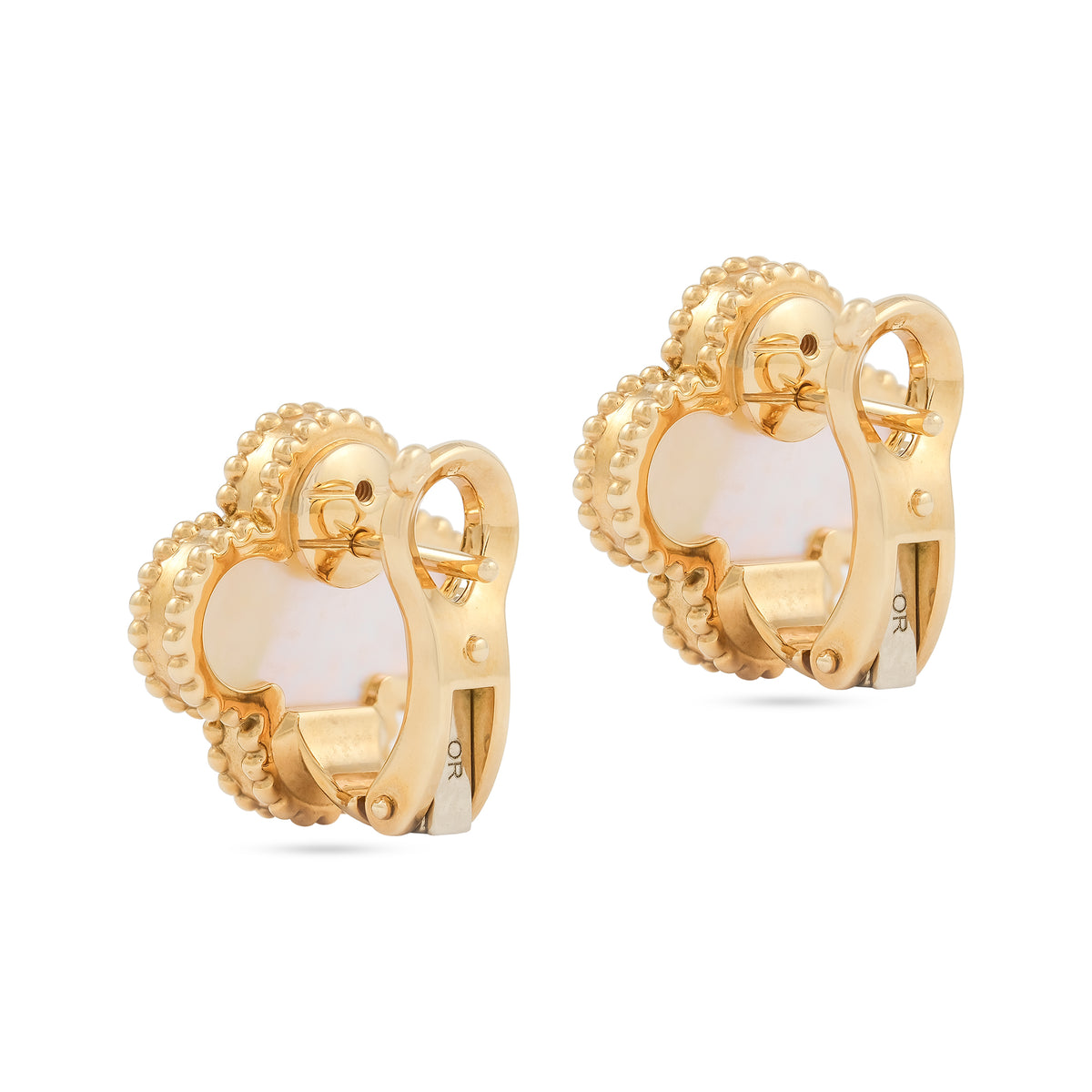 Van Cleef &amp; Arpels Vintage Alhambra Mother Of Pearl Earrings