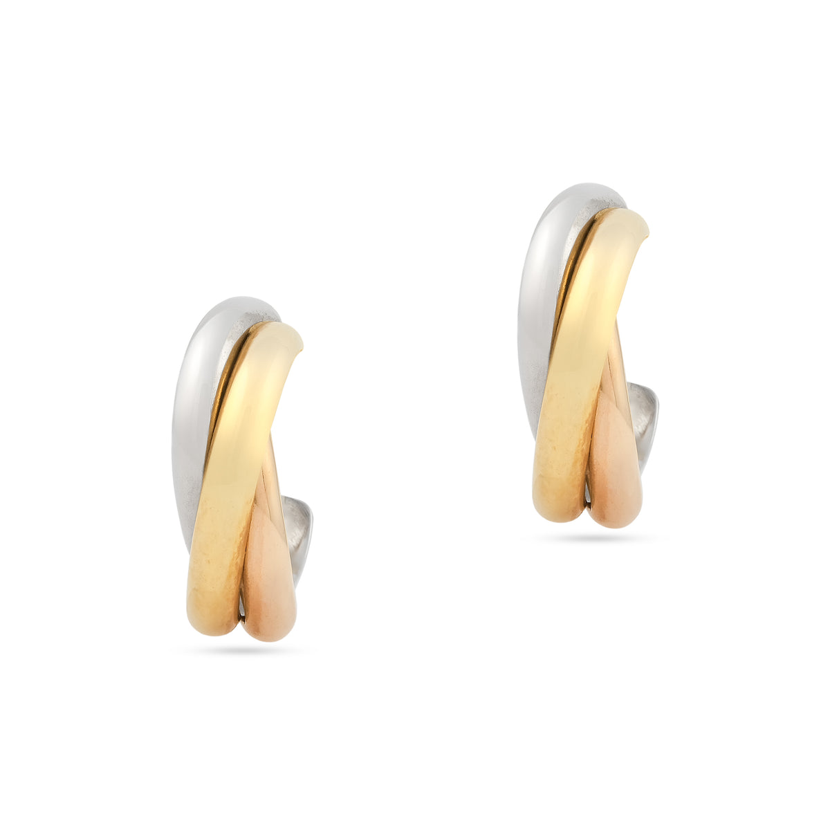 Cartier 18ct 3 Colour Trinity Hoops