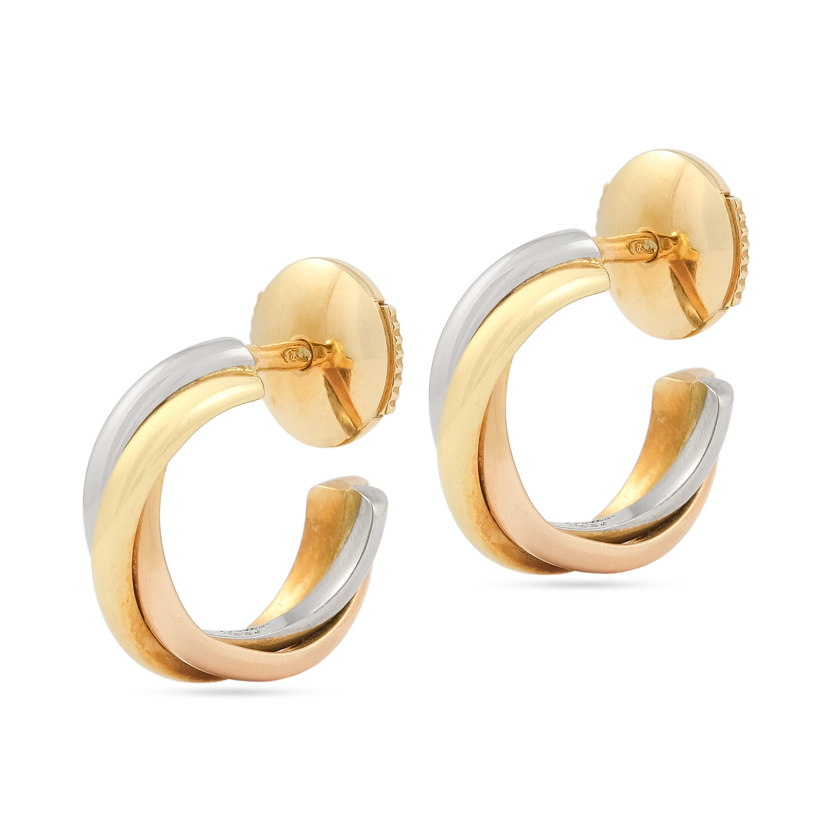 Cartier 18ct 3 Colour Trinity Hoops