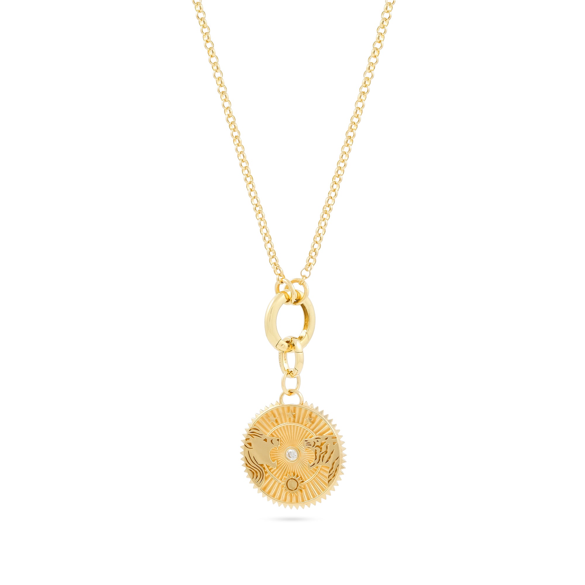 FoundRae Solar + Lunar - Strength 18ct Yellow Gold Necklace