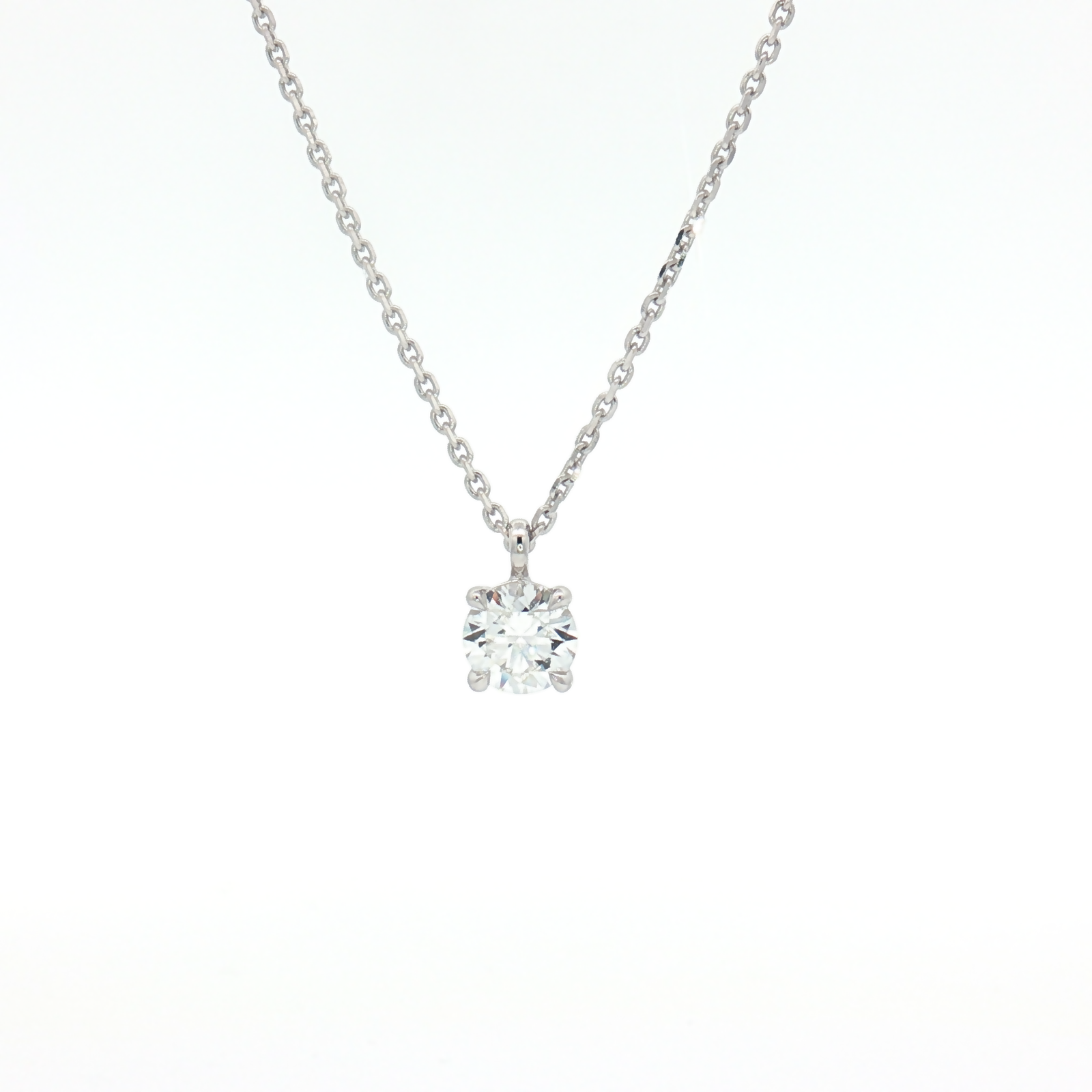Lab Diamond 0.50ct Brilliant-Cut 9ct White Gold Pendant