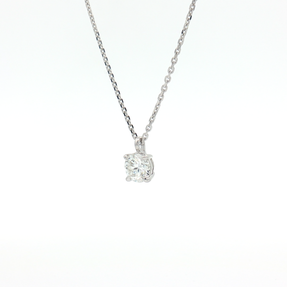 Lab Diamond 0.50ct Brilliant-Cut 9ct White Gold Pendant